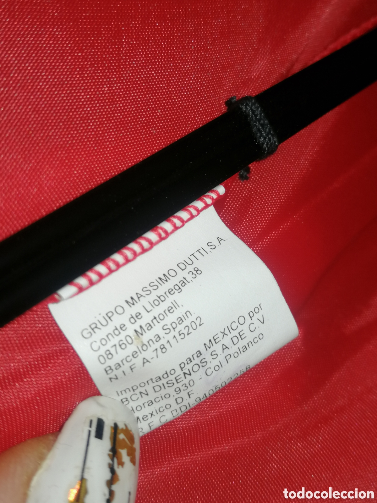 Vintage: Paraguas Massimo Dutti, rojo nuevo - Foto 5
