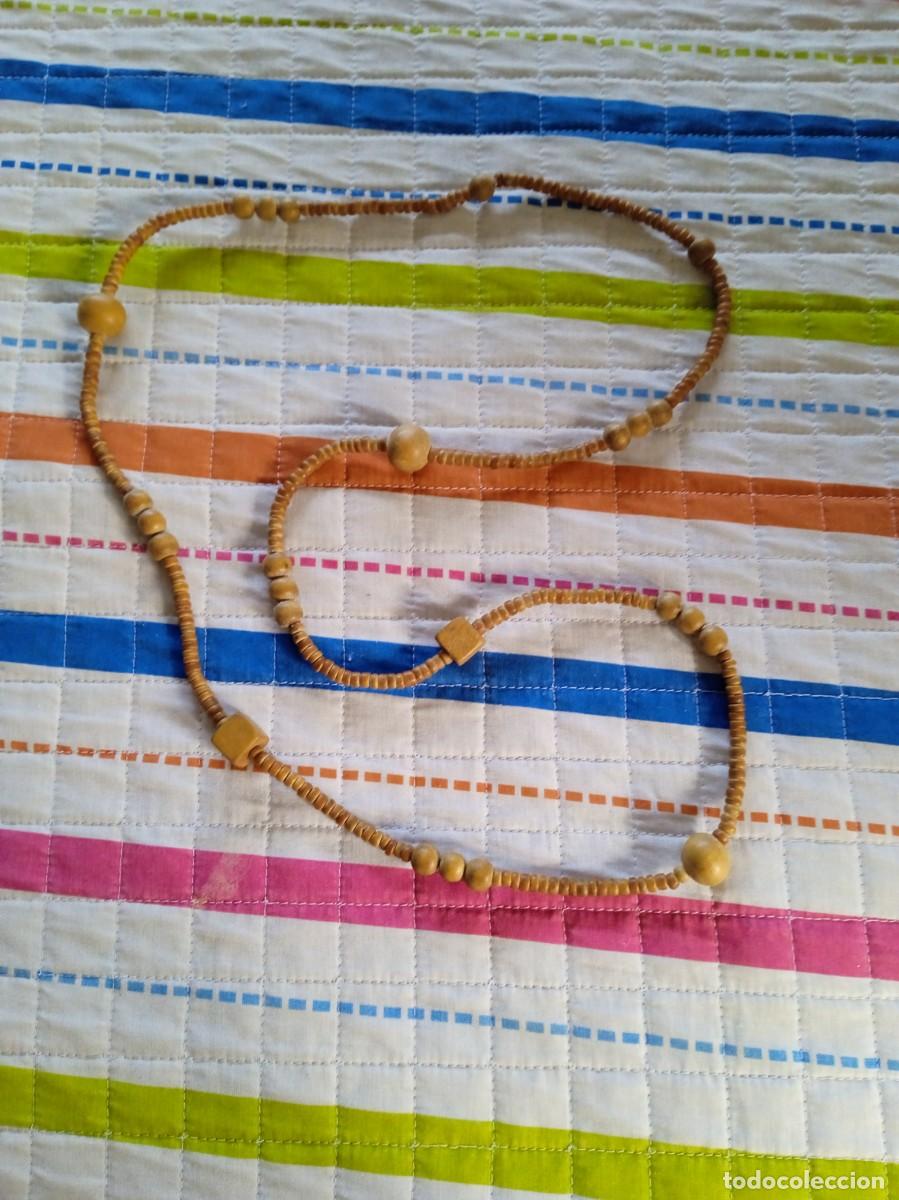 Vintage: COLLAR DE MADERA DE LOS A&Ntilde;OS 70 - Foto 4