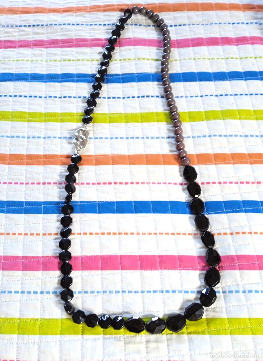 Vintage: COLLAR BICOLOR-NEGRO Y GRIS-ALOS 80 - Foto 1