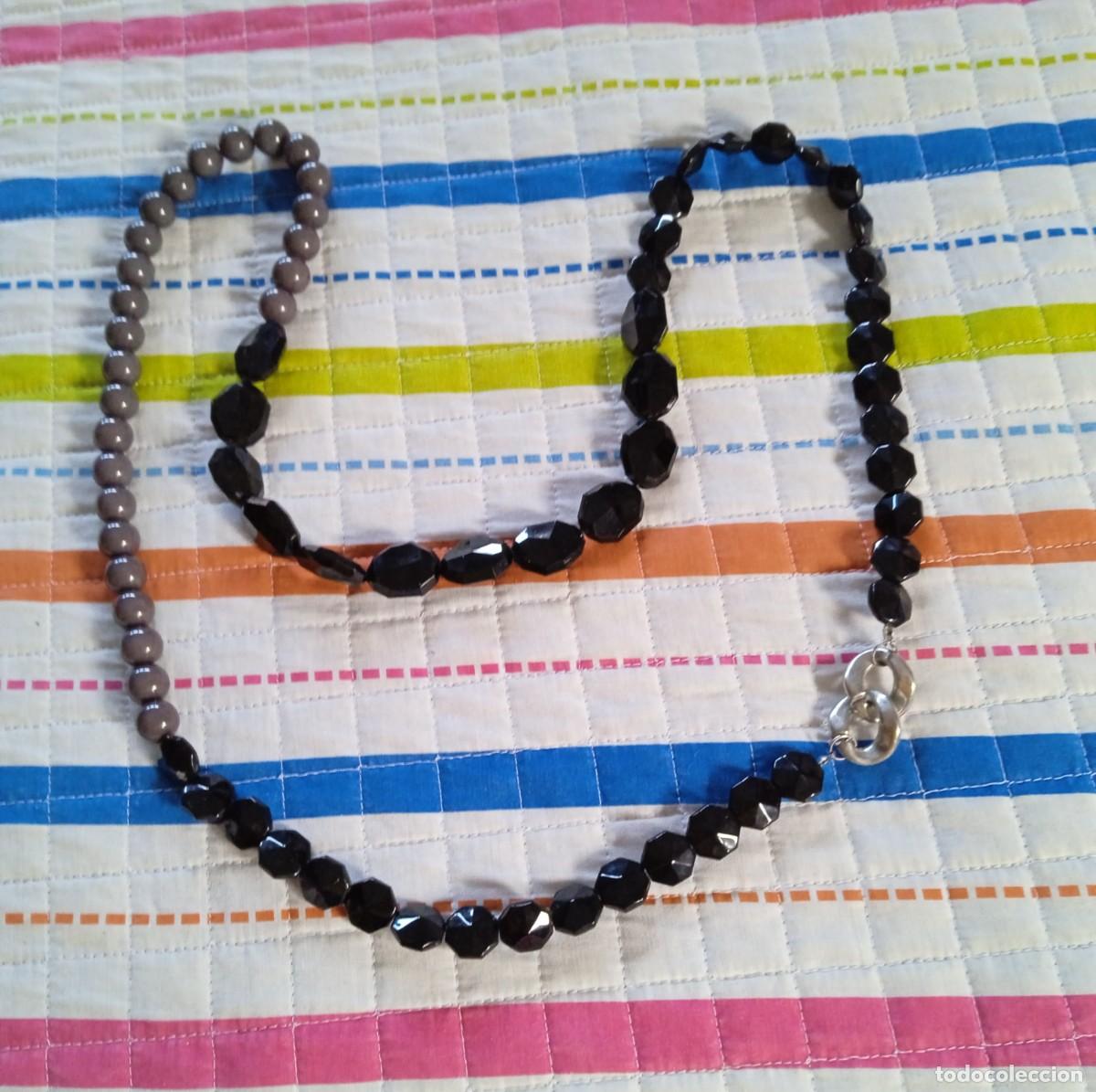 Vintage: COLLAR BICOLOR-NEGRO Y GRIS-ALOS 80 - Foto 4