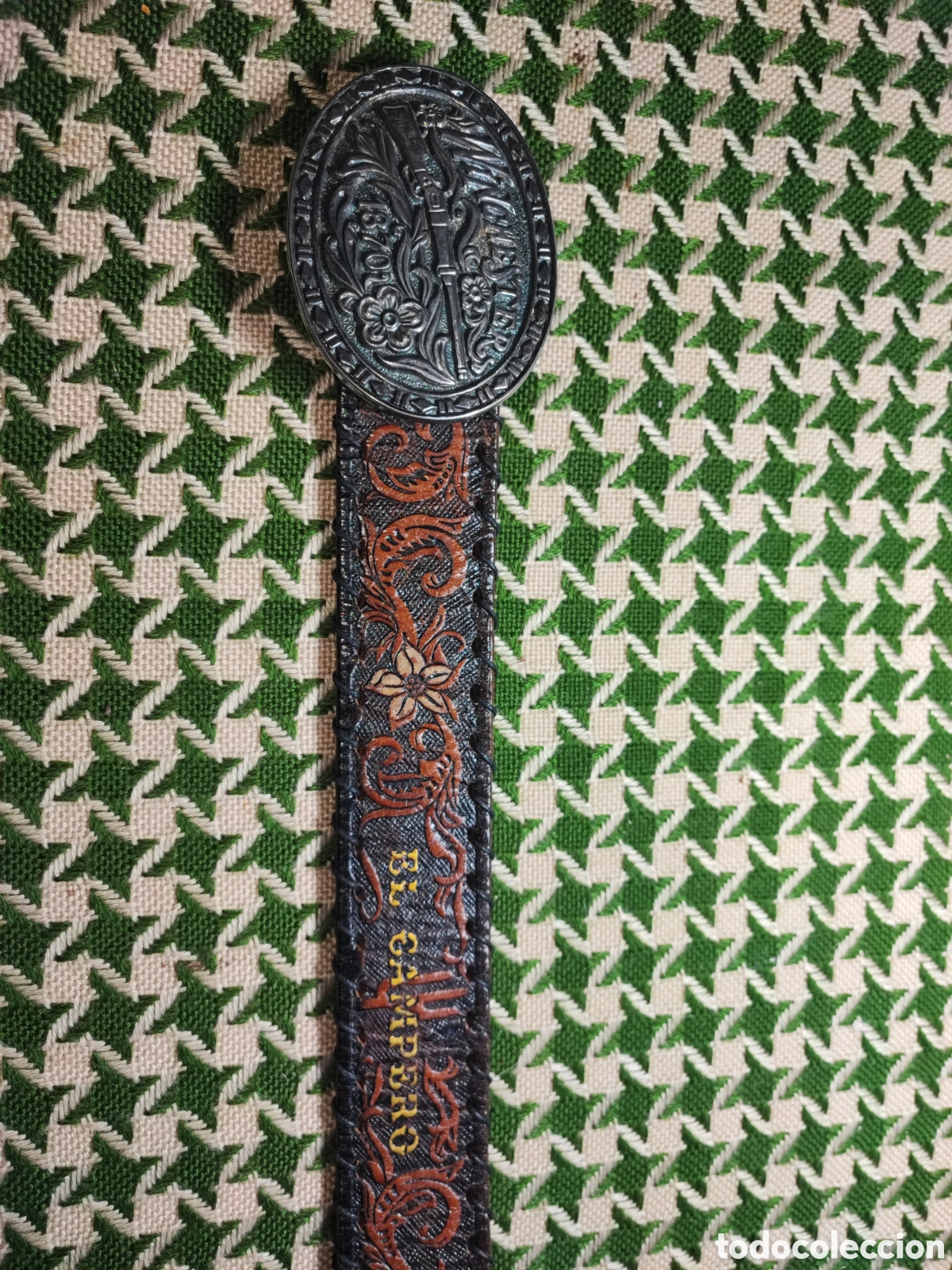 Vintage: CINTUR&Oacute;N EN CUERO &rdquo;EL CAMPERO&rdquo;. - Foto 2