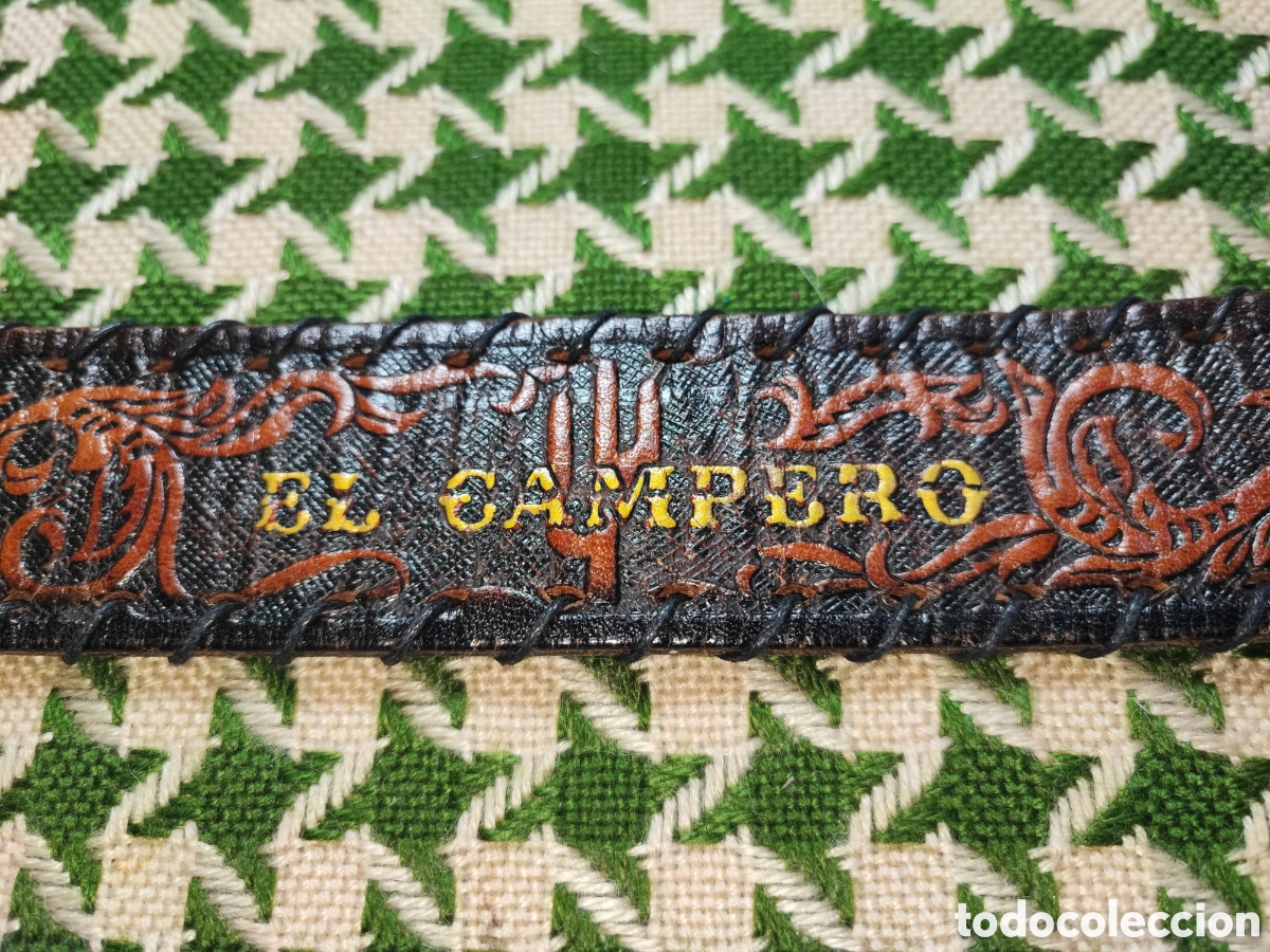 Vintage: CINTUR&Oacute;N EN CUERO &rdquo;EL CAMPERO&rdquo;. - Foto 3