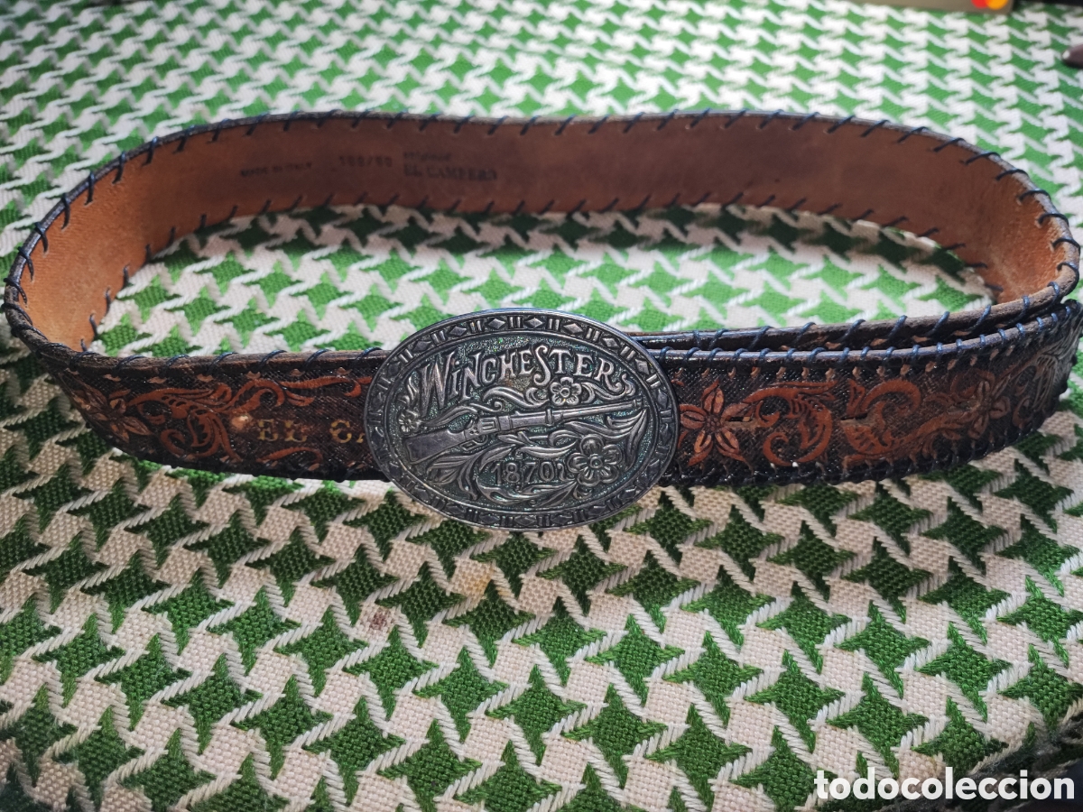 Vintage: CINTUR&Oacute;N EN CUERO &rdquo;EL CAMPERO&rdquo;. - Foto 1