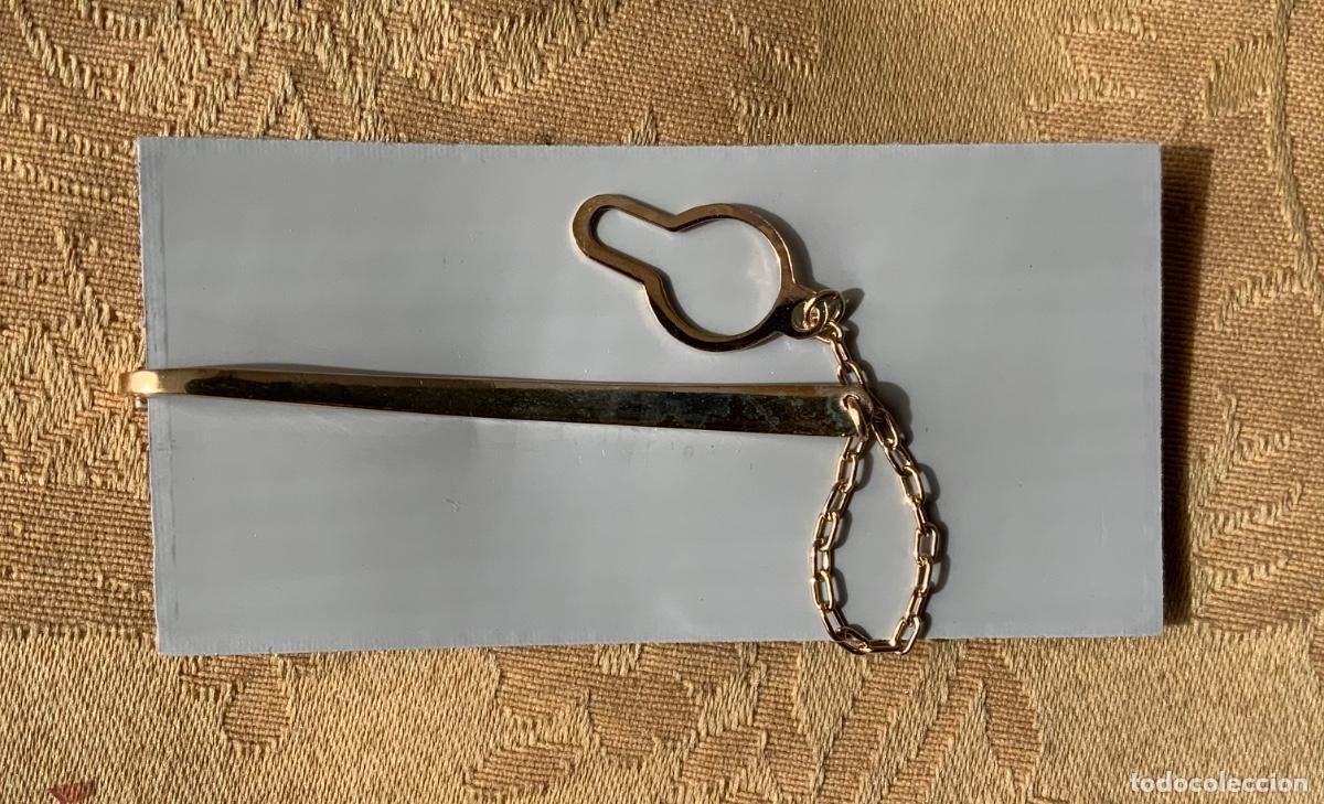 Vintage: PASADOR DE CORBATA DE PLATA DE LEY CHAPADA EN ORO - Foto 2
