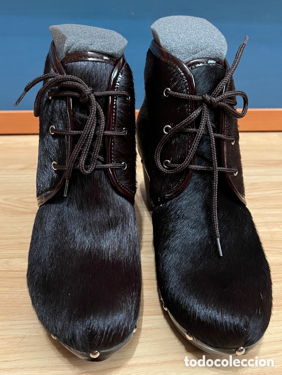 Vintage: Botines pelo potro marrones T/41 nuevos - Foto 2