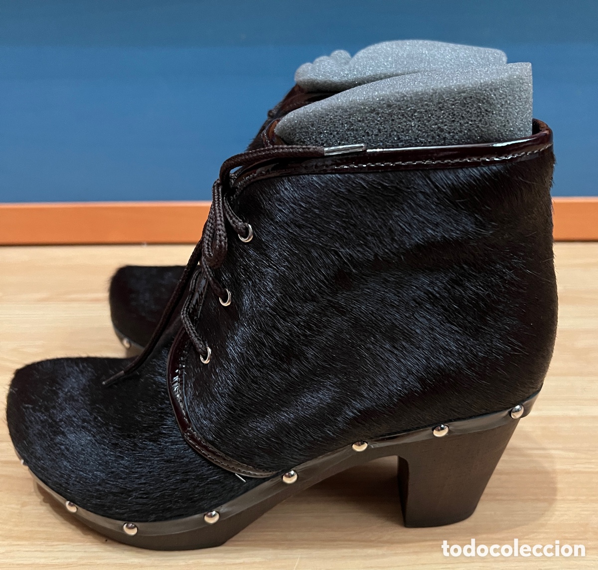 Vintage: Botines pelo potro marrones T/41 nuevos - Foto 3
