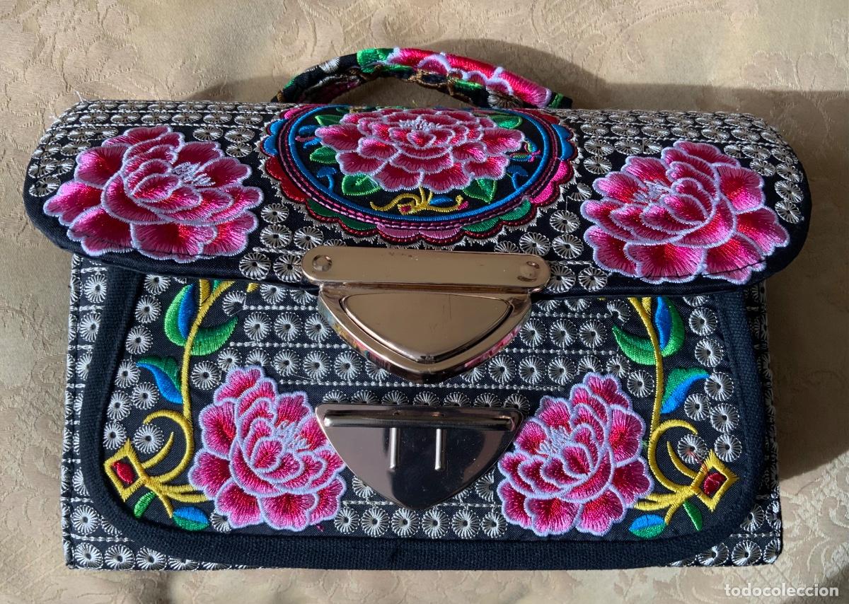 Vintage: BOLSO BORDADO FLORES - Foto 3