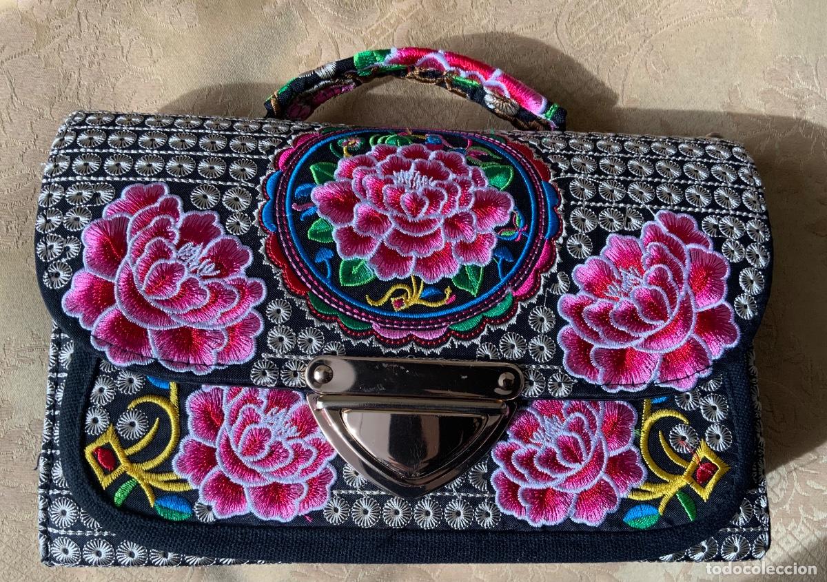 Vintage: BOLSO BORDADO FLORES - Foto 4