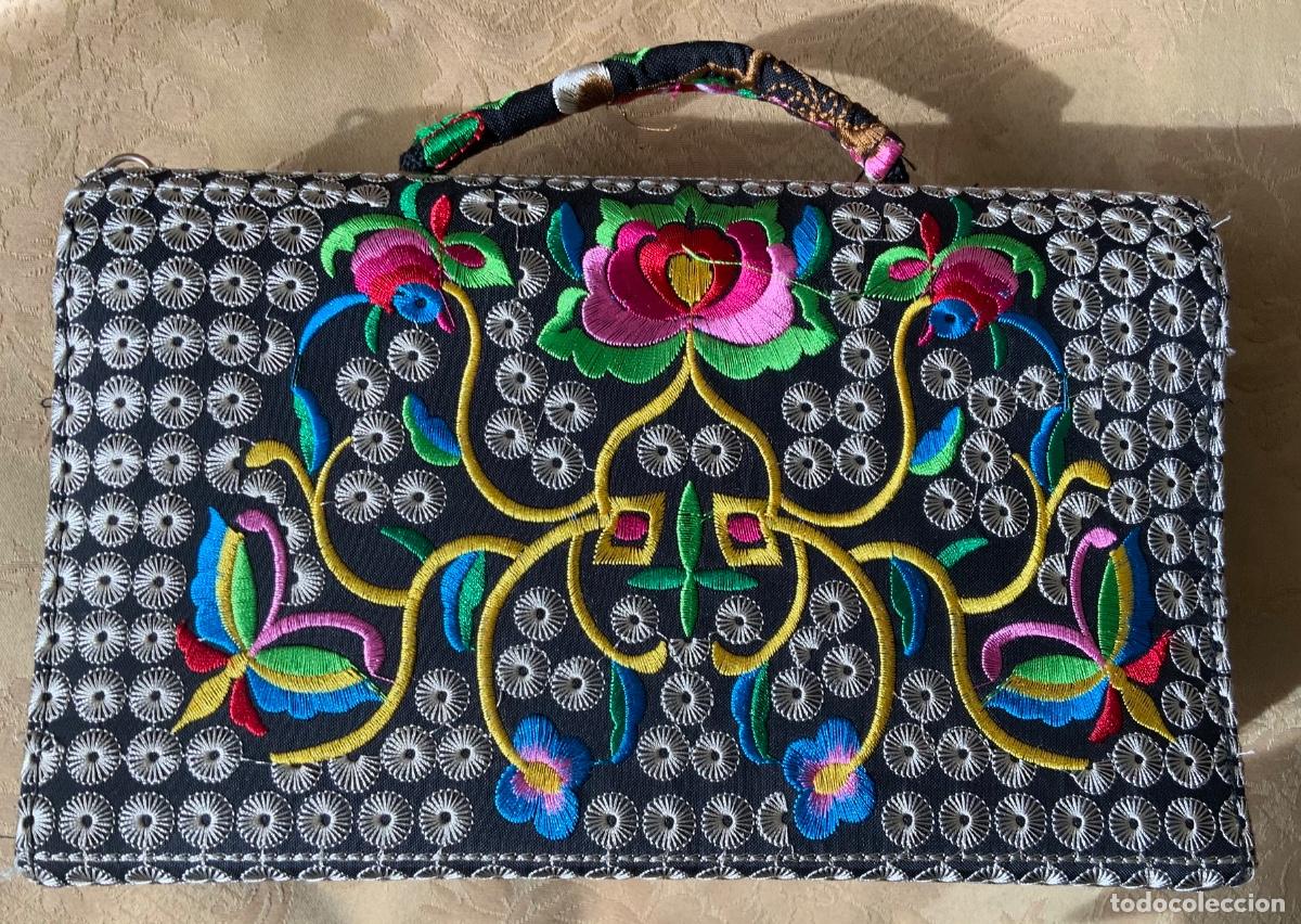 Vintage: BOLSO BORDADO FLORES - Foto 2