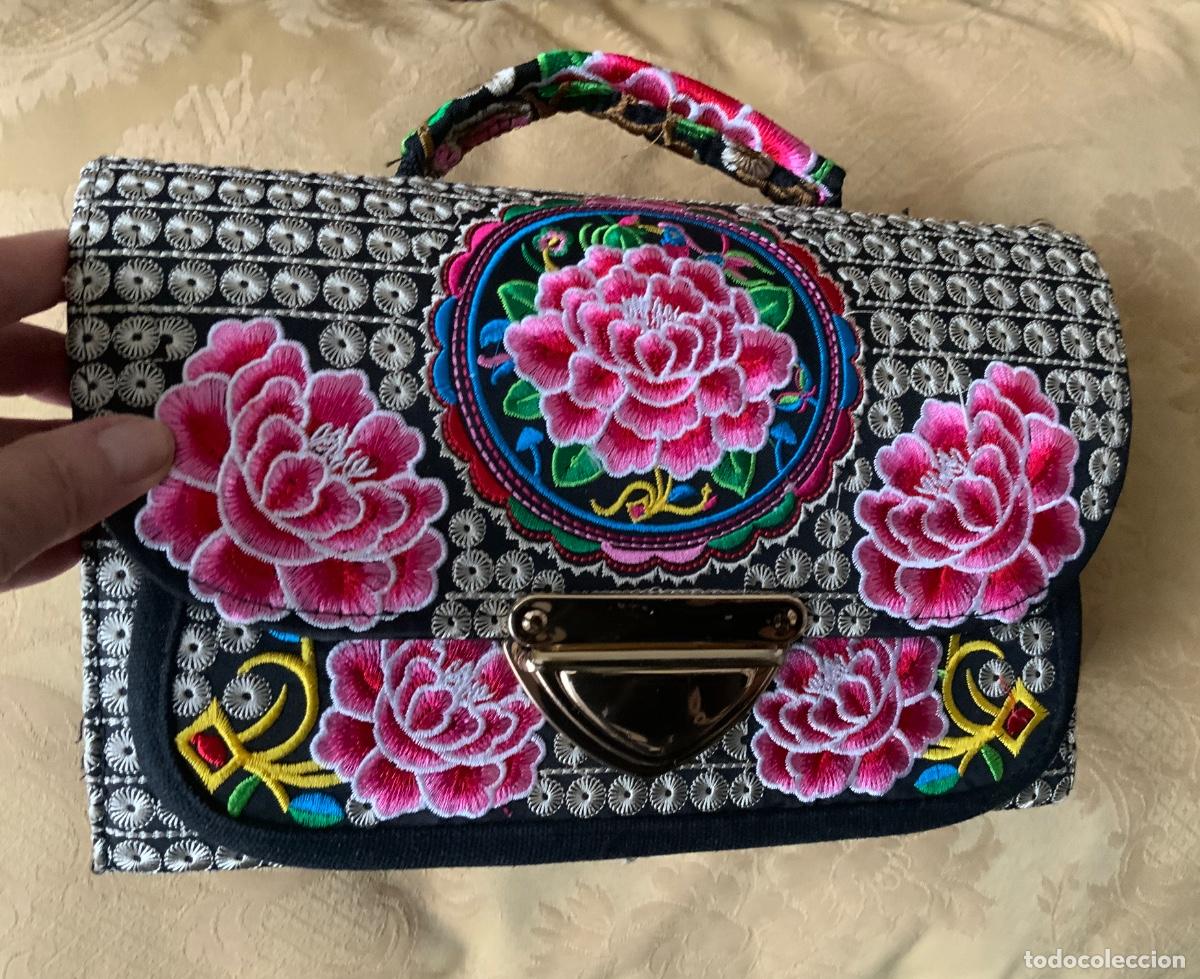 Vintage: BOLSO BORDADO FLORES - Foto 6