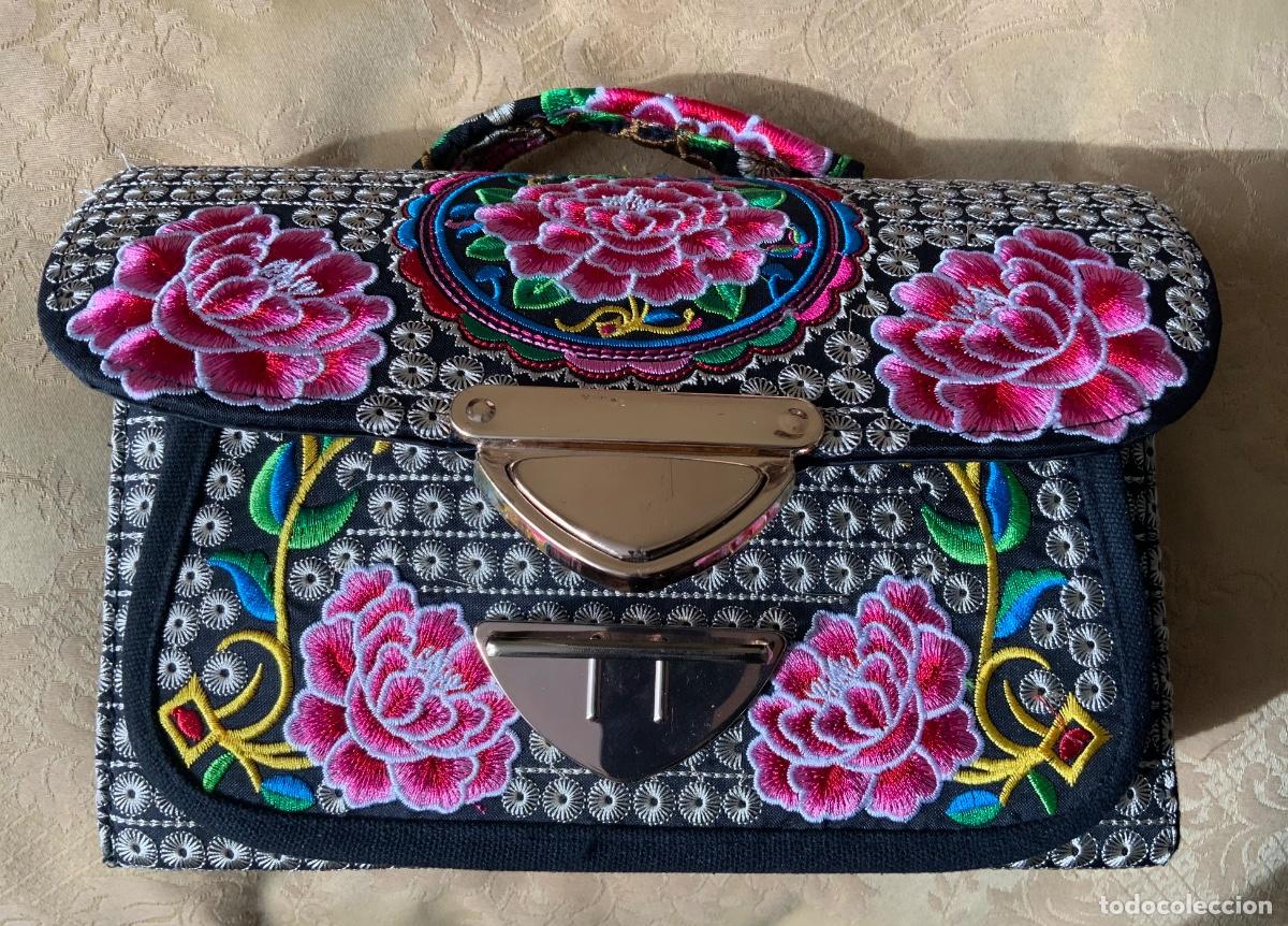 Vintage: BOLSO BORDADO FLORES - Foto 13