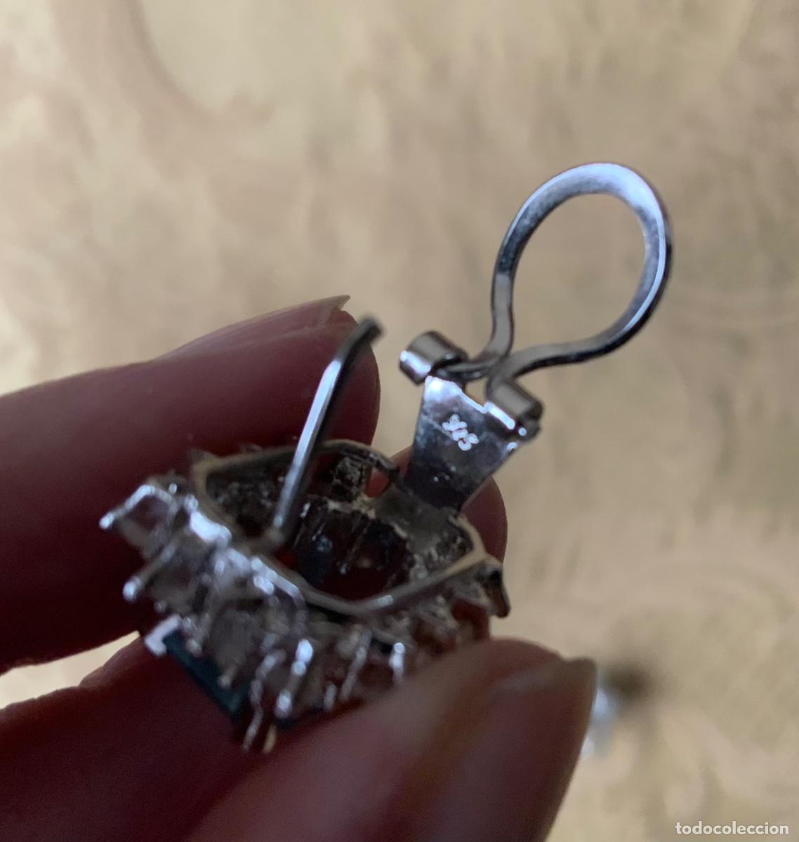 Vintage: PENDIENTES VINTAGE PLATA 925 CIERRE OMEGA - Foto 3