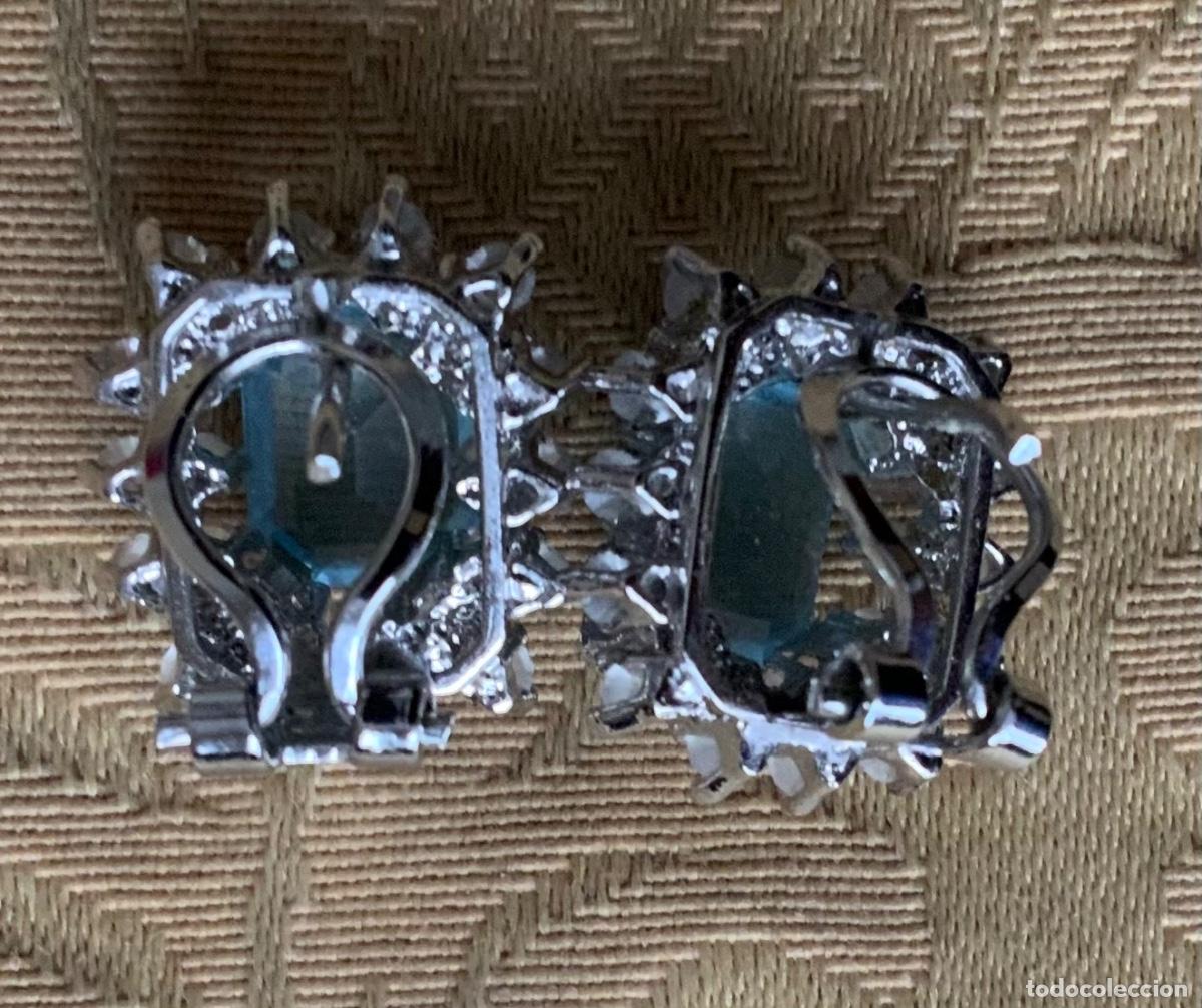 Vintage: PENDIENTES VINTAGE PLATA 925 CIERRE OMEGA - Foto 5