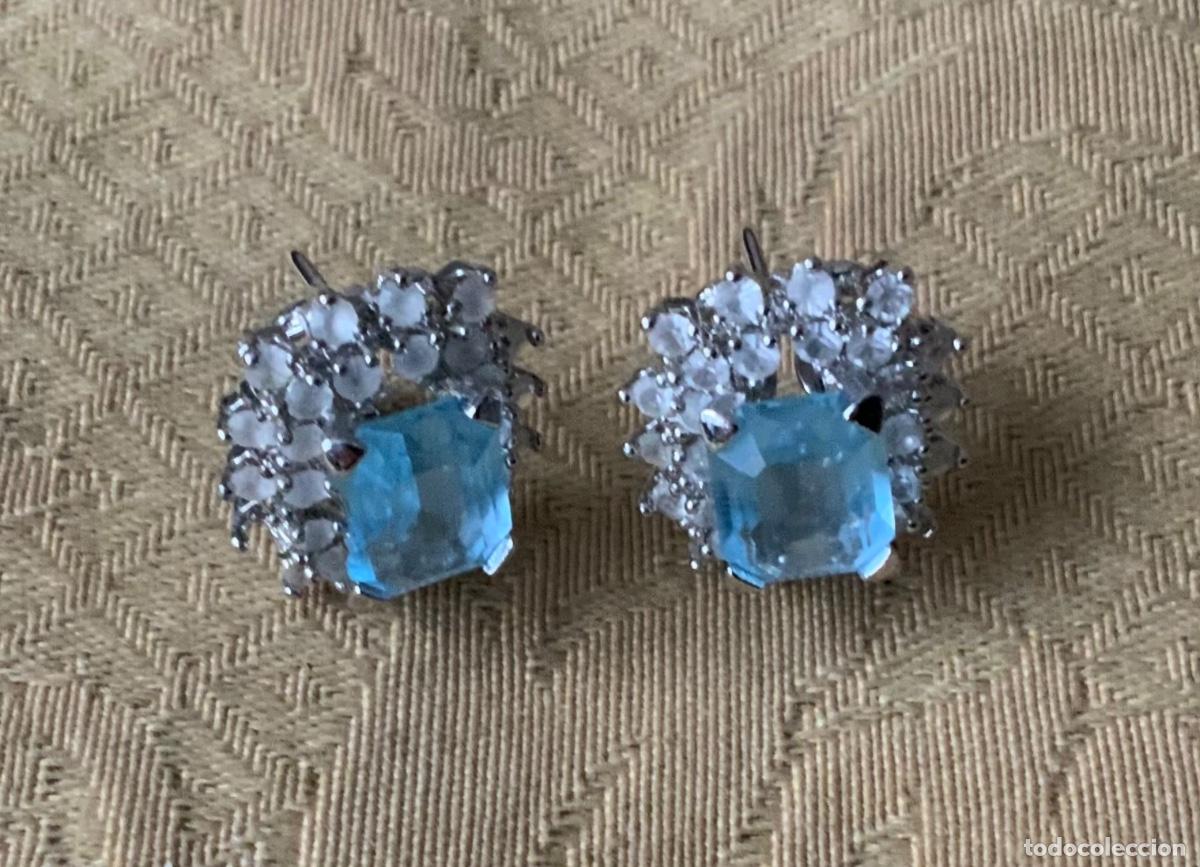 Vintage: PENDIENTES VINTAGE PLATA 925 CIERRE OMEGA - Foto 6