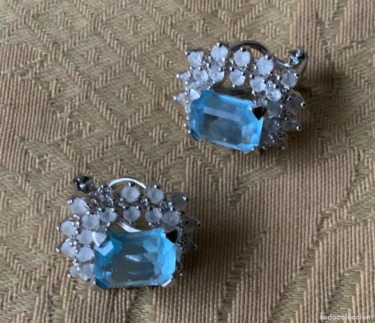 Vintage: PENDIENTES VINTAGE PLATA 925 CIERRE OMEGA - Foto 11
