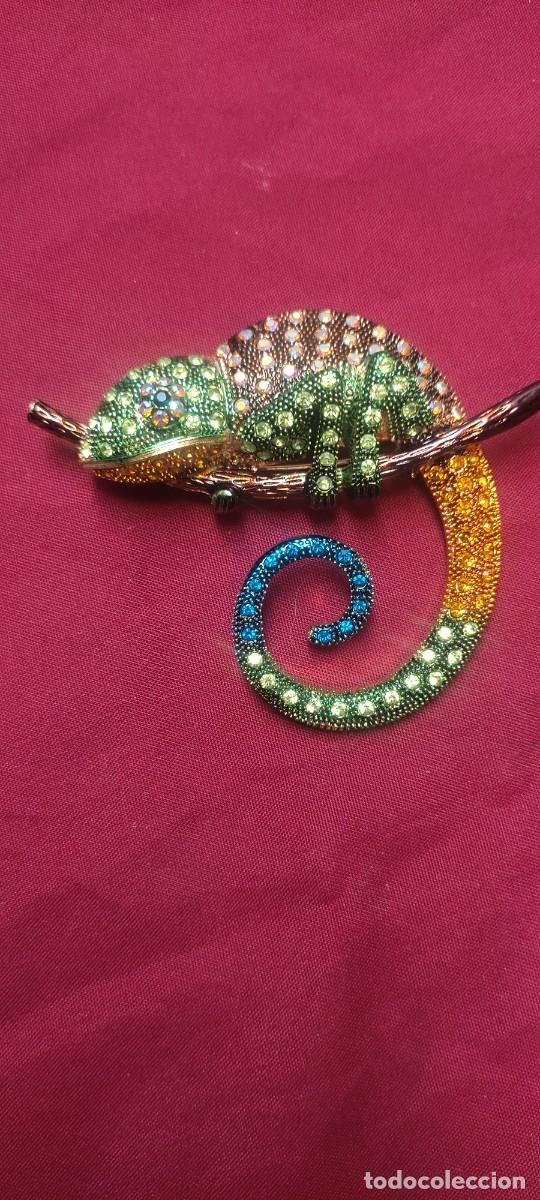 Vintage: BROCHE CAMALEON EN PEDRERIA - Foto 1