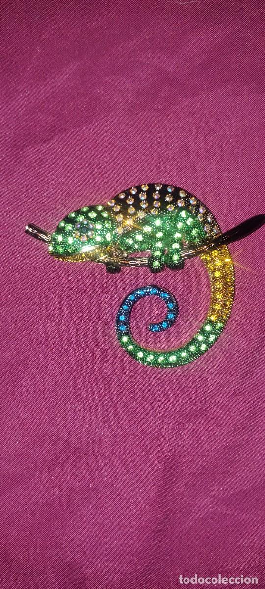 Vintage: BROCHE CAMALEON EN PEDRERIA - Foto 4