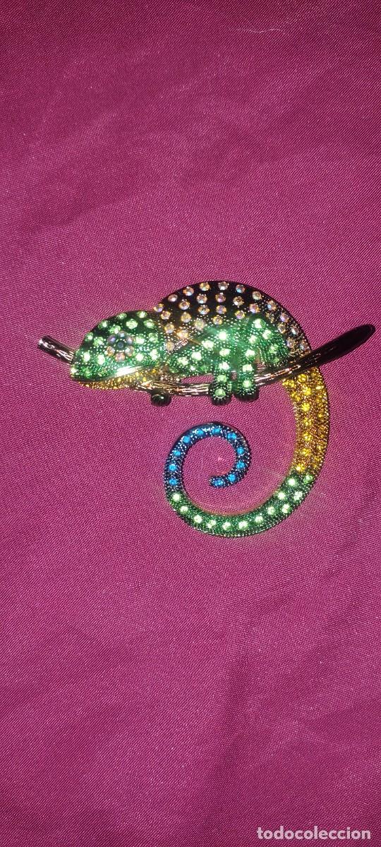 Vintage: BROCHE CAMALEON EN PEDRERIA - Foto 5