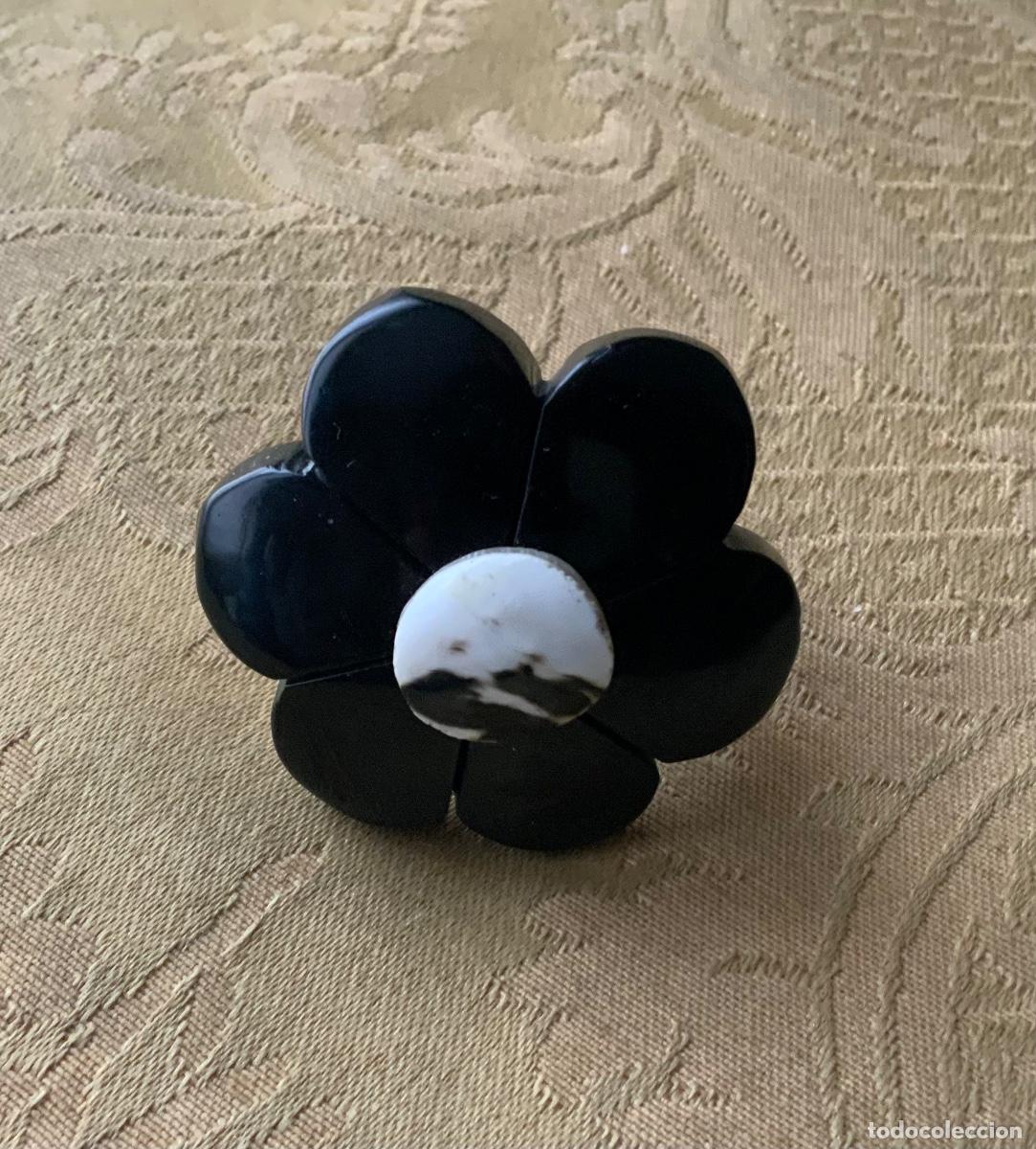 Vintage: ANILLO XL DE HUESO FORMA DE FLOR - Foto 6