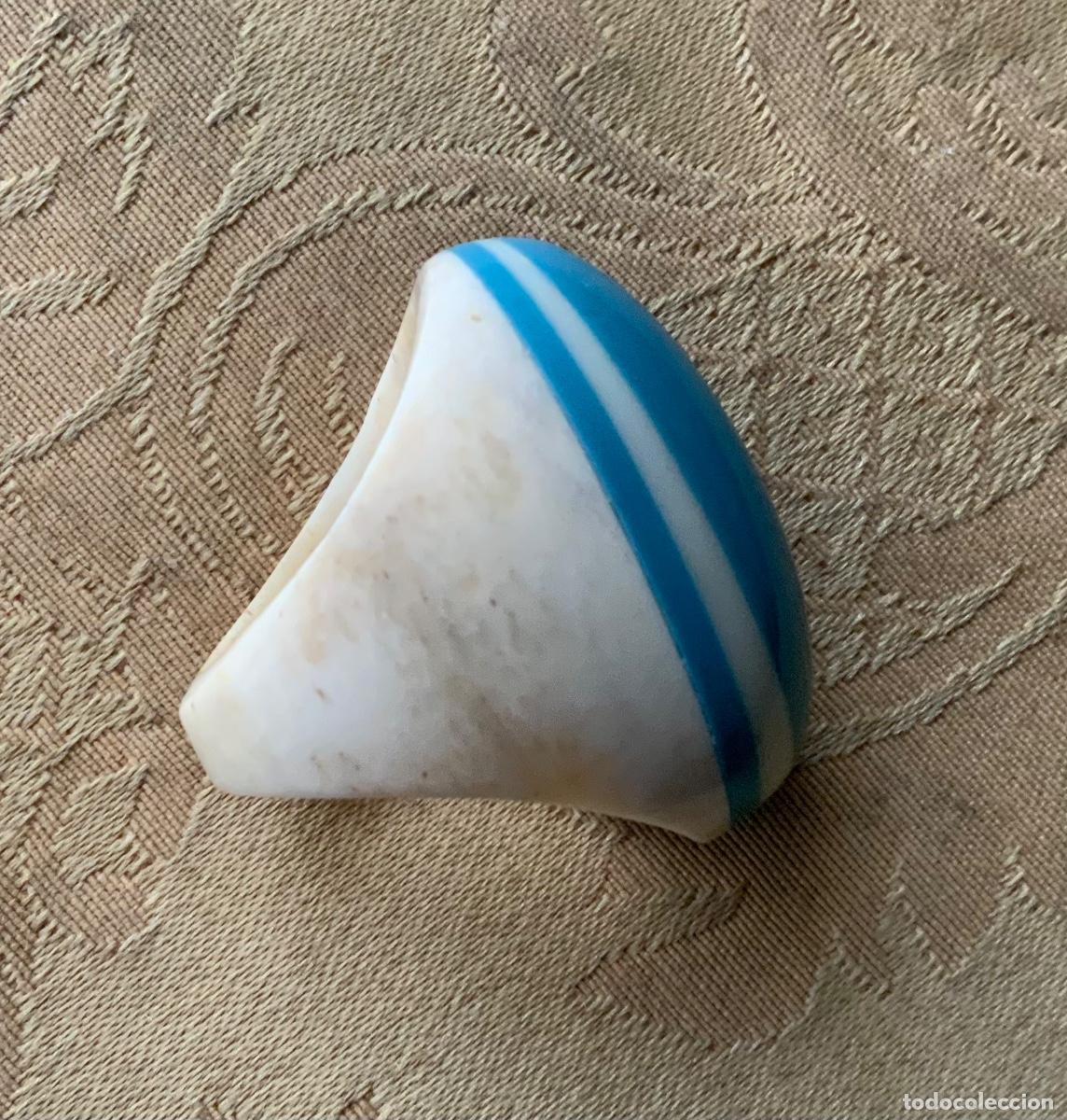 Vintage: ANILLO XL DE HUESO y AZUL TURQUESA - Foto 2