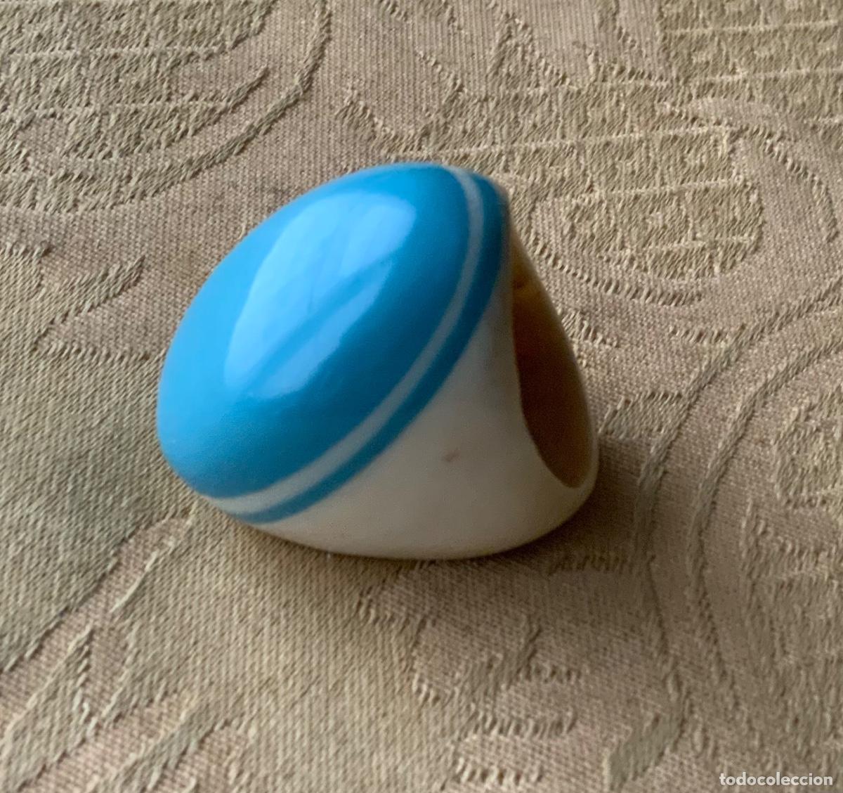 Vintage: ANILLO XL DE HUESO y AZUL TURQUESA - Foto 16