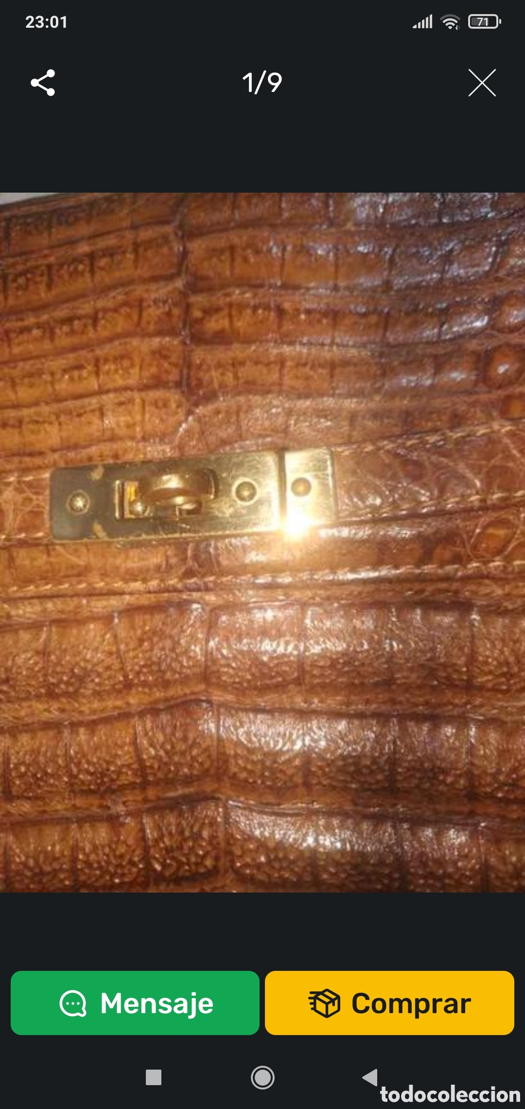 Vintage: Bolso de mano de piel - Foto 2
