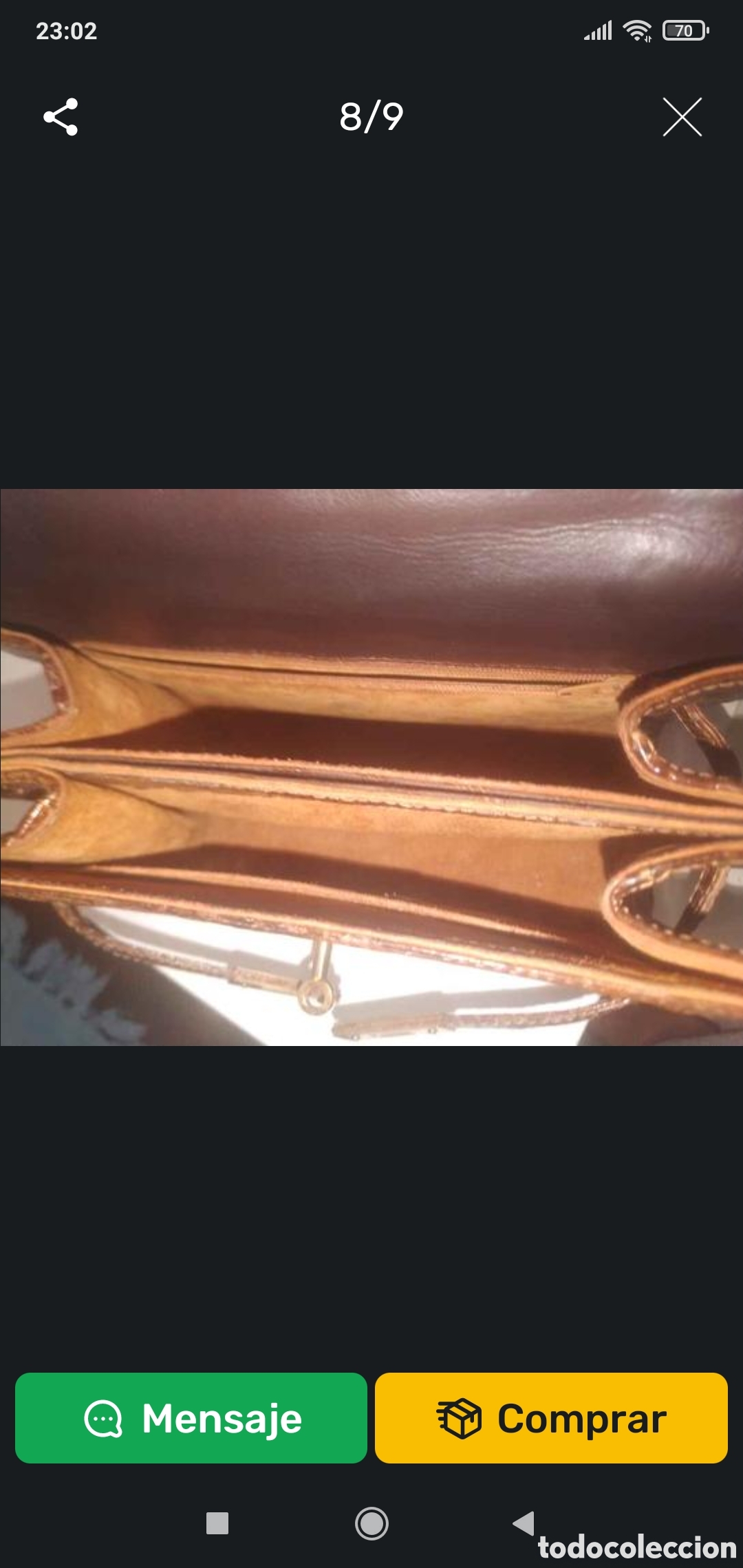 Vintage: Bolso de mano de piel - Foto 3