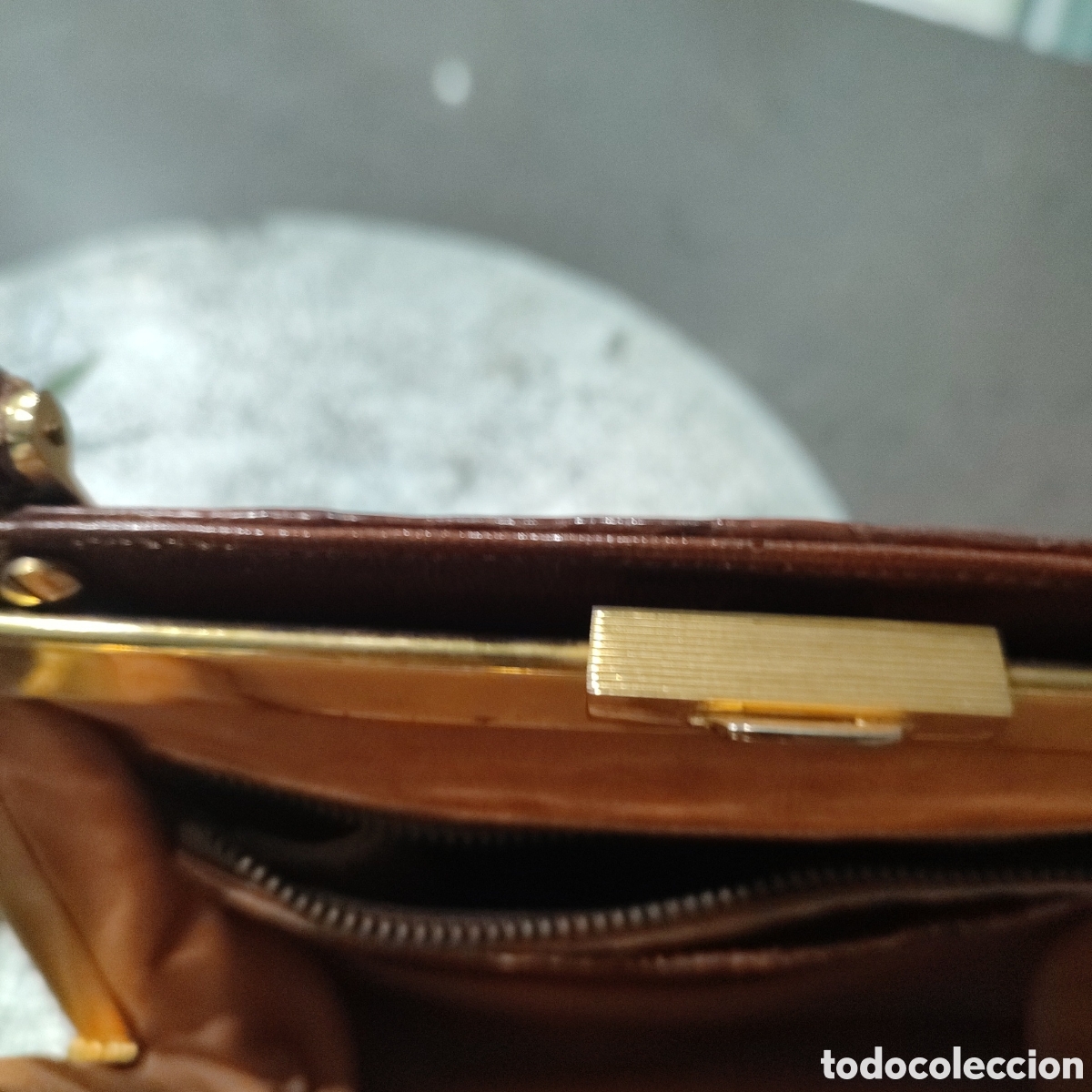 Vintage: Bolso cocodrilo camel vintage - Foto 4