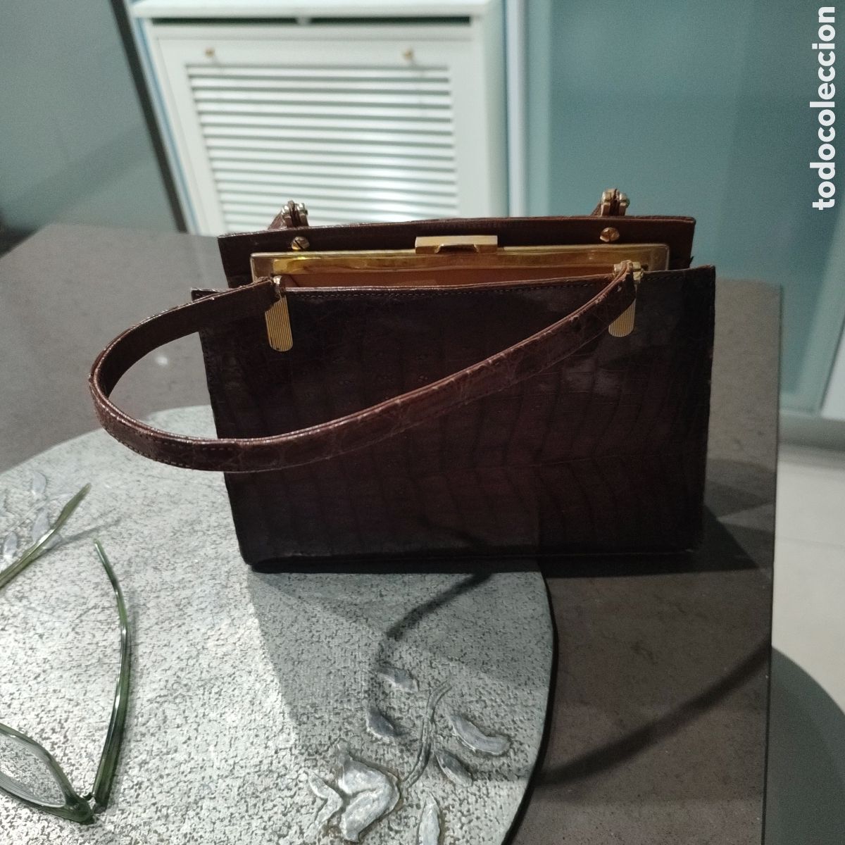 Vintage: Bolso cocodrilo camel vintage - Foto 1