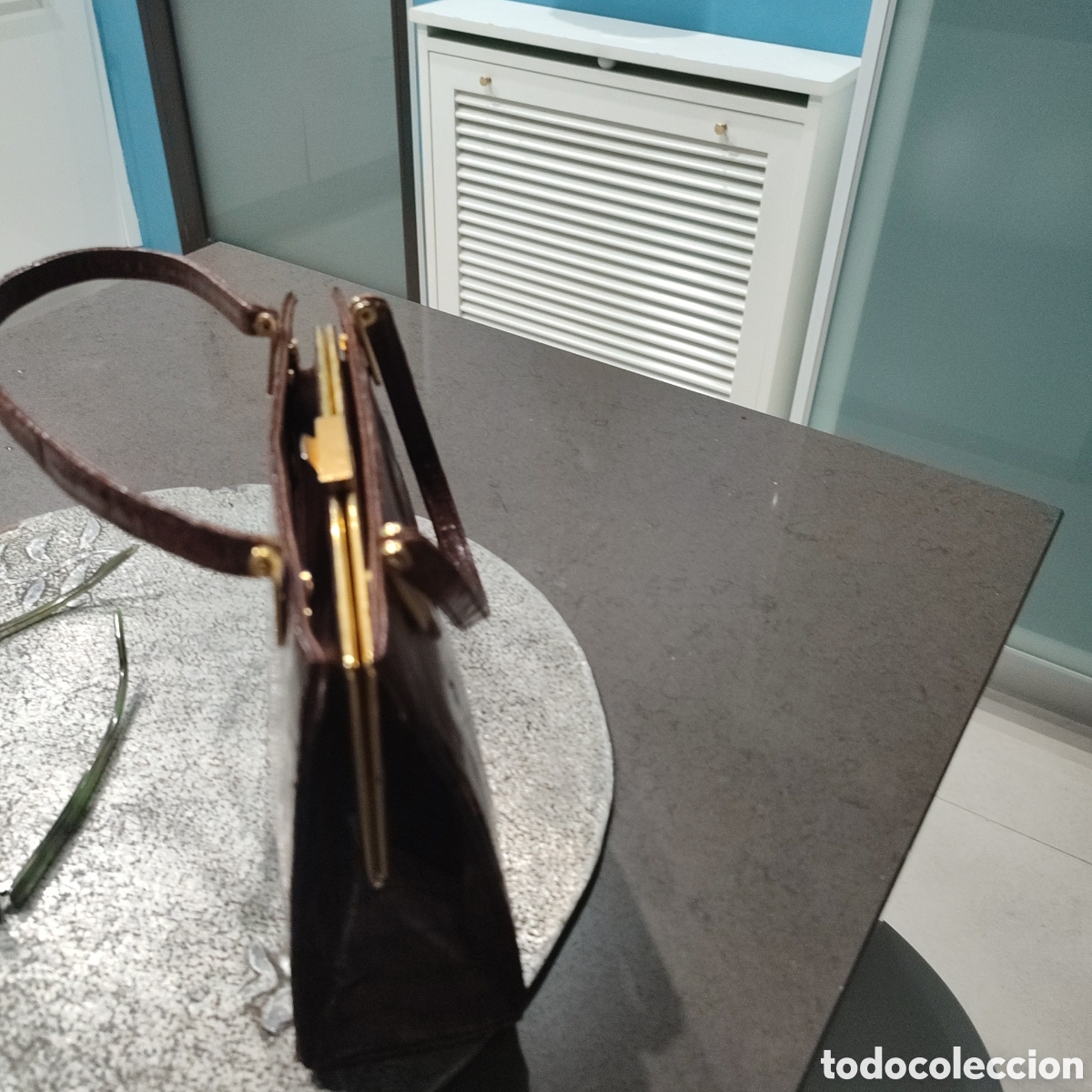 Vintage: Bolso cocodrilo camel vintage - Foto 5