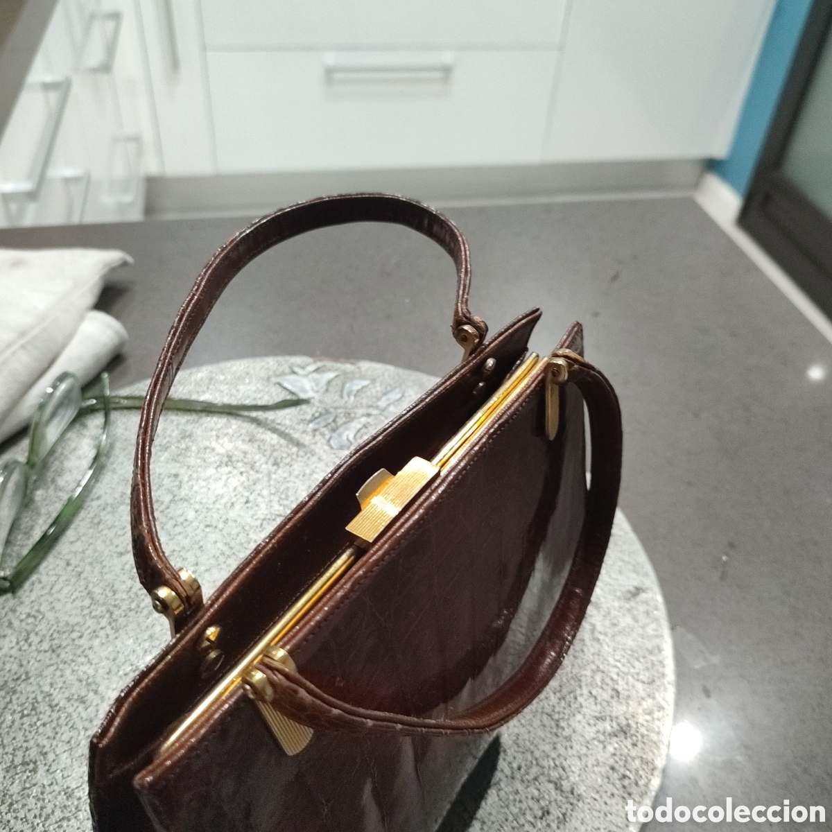 Vintage: Bolso cocodrilo camel vintage - Foto 2