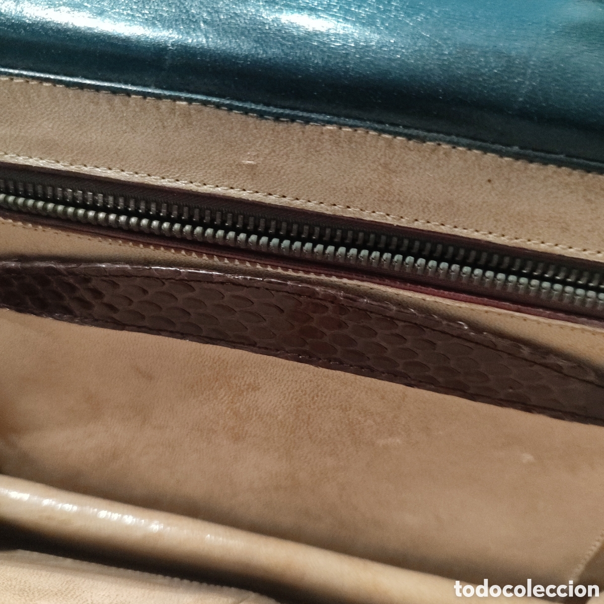 Vintage: Bolso piton negro vintage - Foto 4