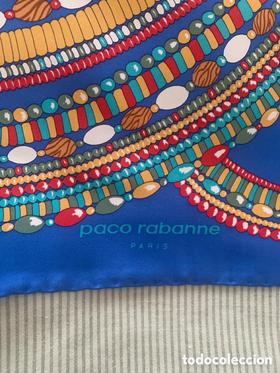 Vintage: Pa&ntilde;uelo de seda Paco Rabanne - Foto 3
