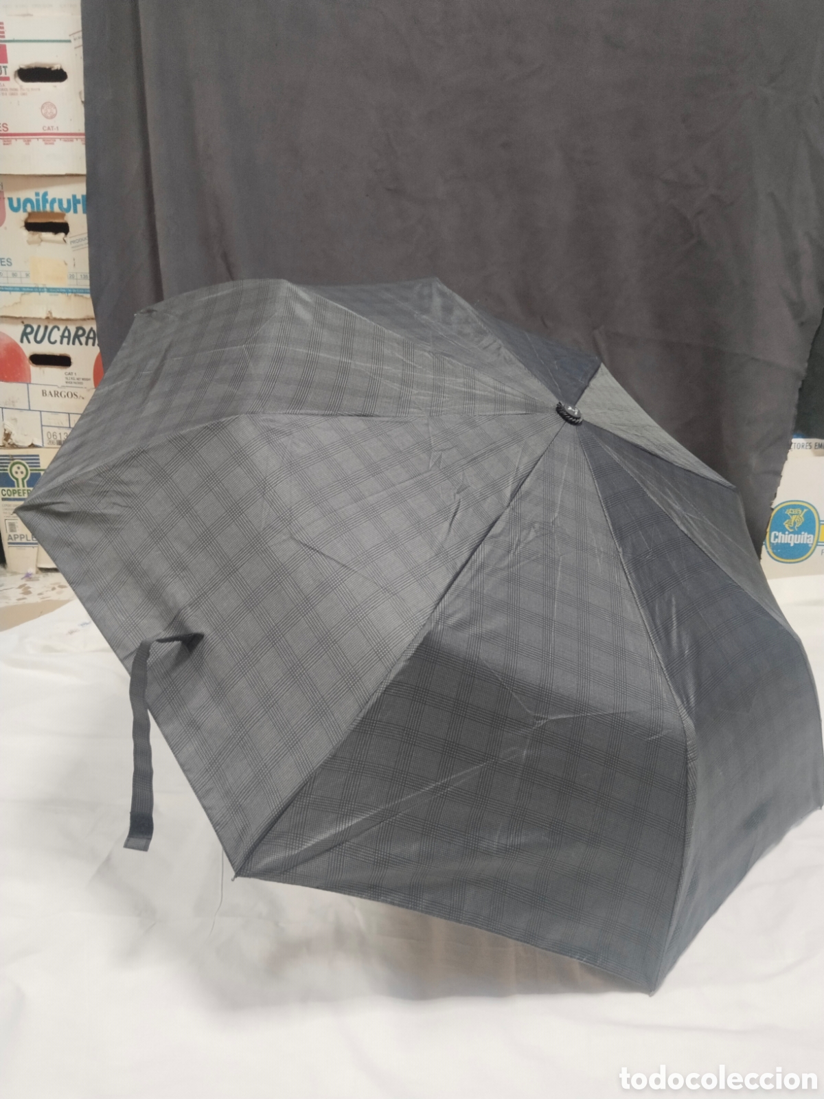Vintage: Paraguas plegable - negro - Foto 1