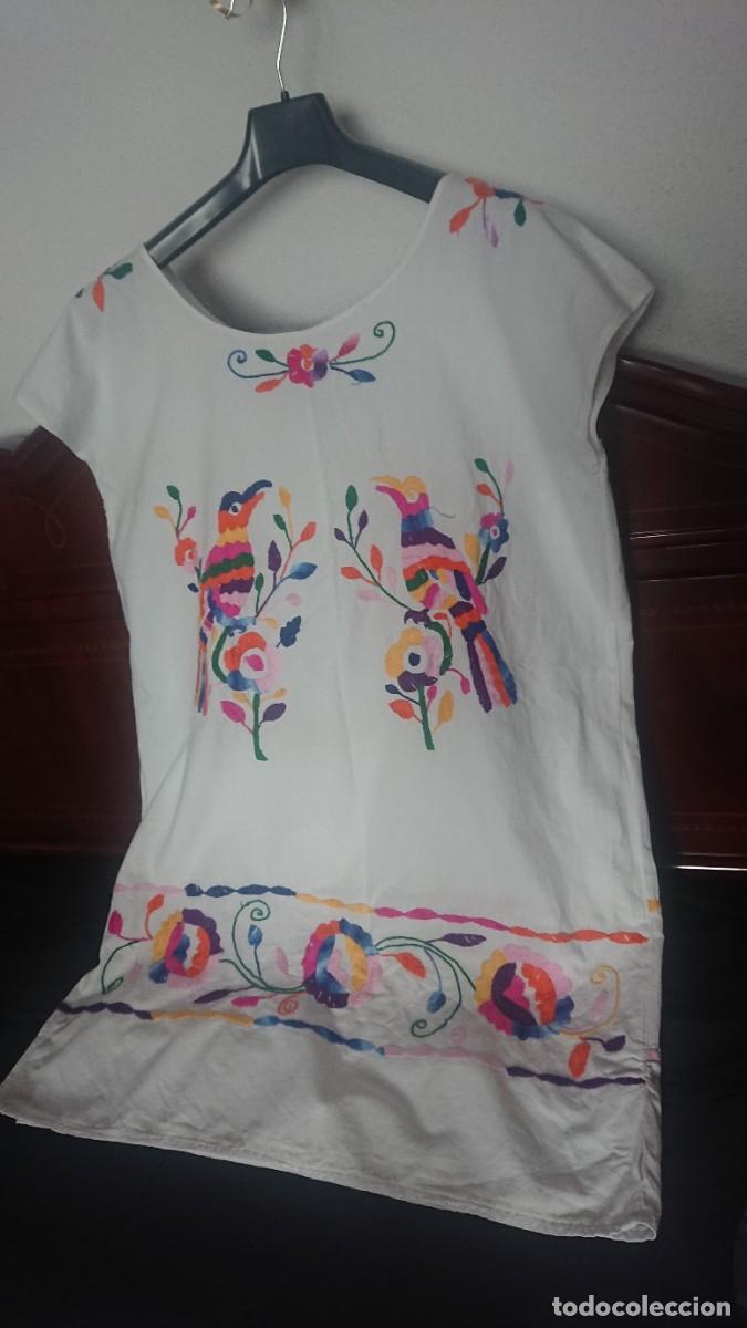 Vintage: Antiguo vestido, algod&oacute;n y bordado - Foto 1