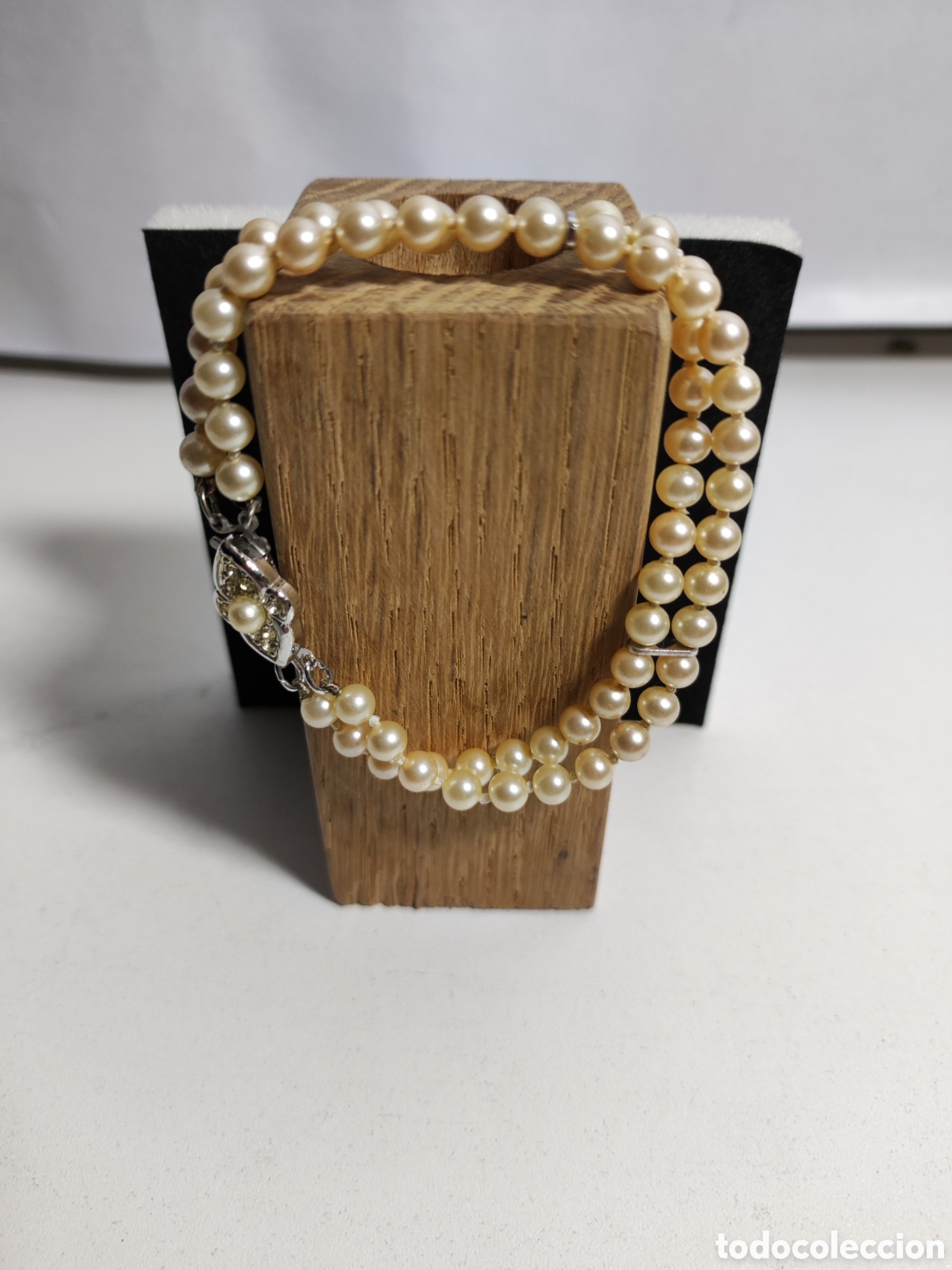 Vintage: Pulsera perlas imitaci&oacute;n - Foto 1