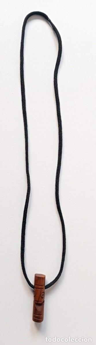 Vintage: COLLAR CON COLGANTE TRIBAL EN MADERA - Foto 1