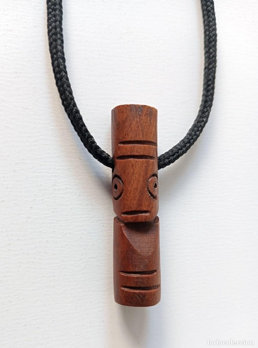 Vintage: COLLAR CON COLGANTE TRIBAL EN MADERA - Foto 2