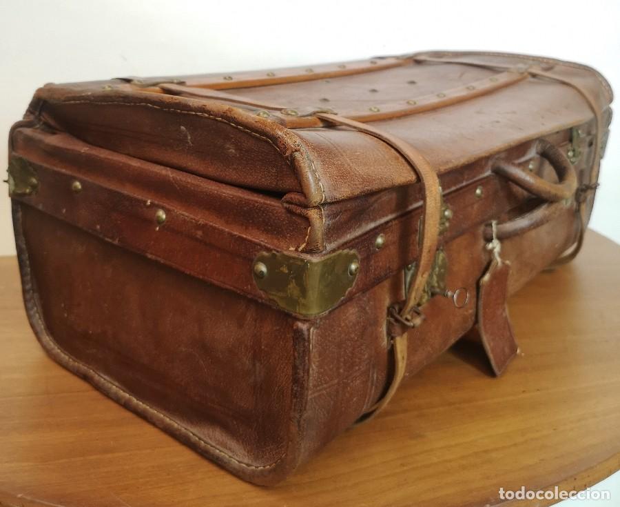 Vintage: Maleta Antigua de Piel - Foto 4
