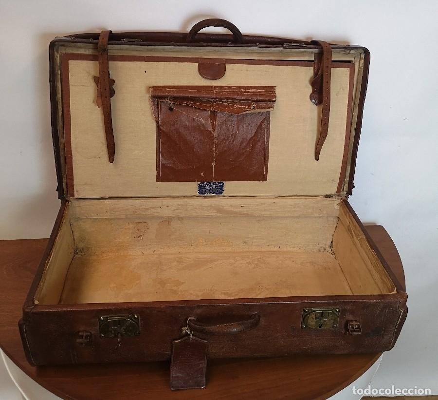 Vintage: Maleta Antigua de Piel - Foto 7