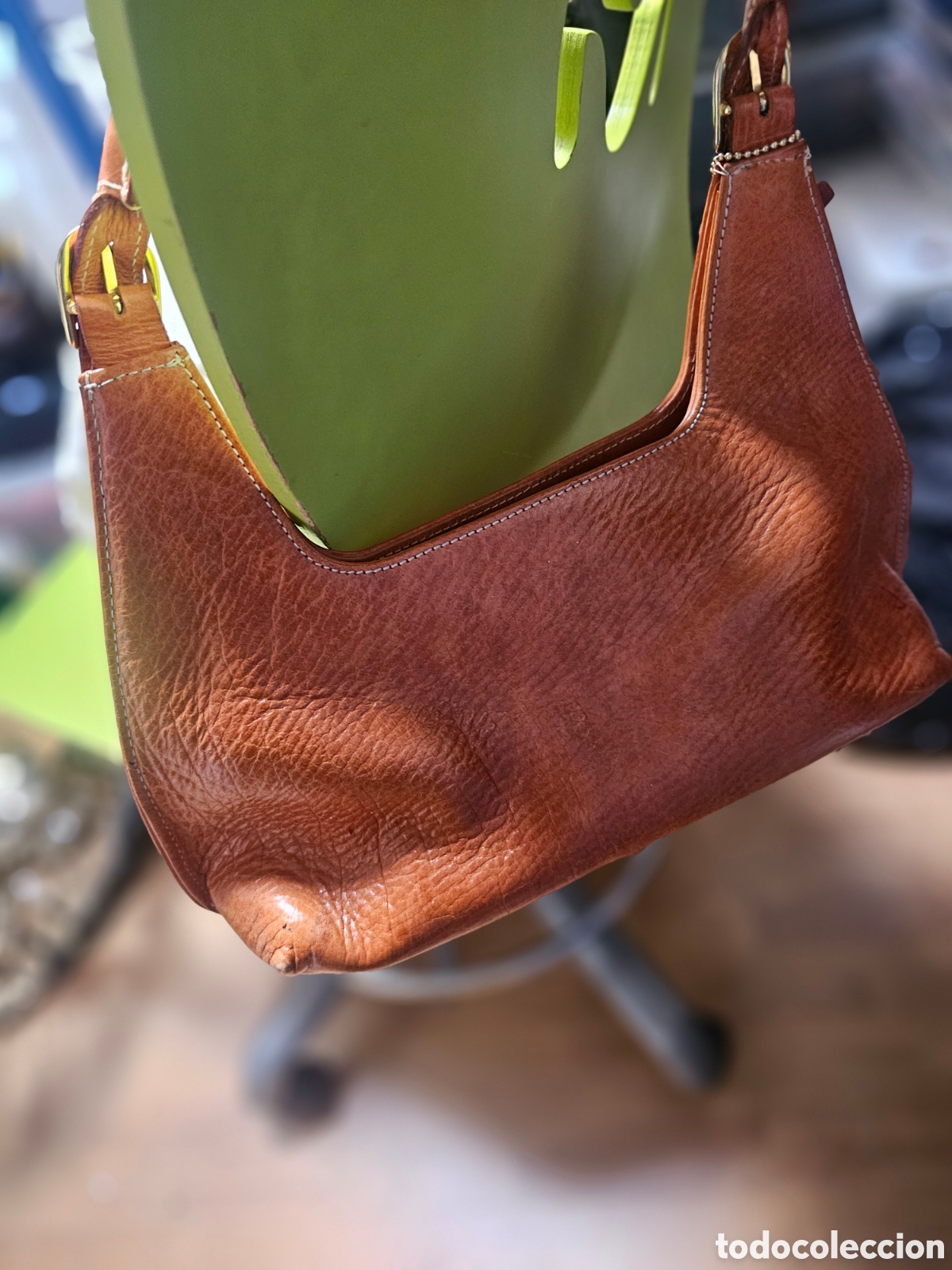 Vintage: Bolso piel hecho a mano - Foto 5