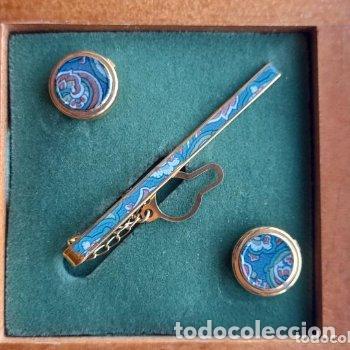 Vintage: Conjunto de Gemelos y Pasador de Corbata + Estuche de madera. - Foto 4