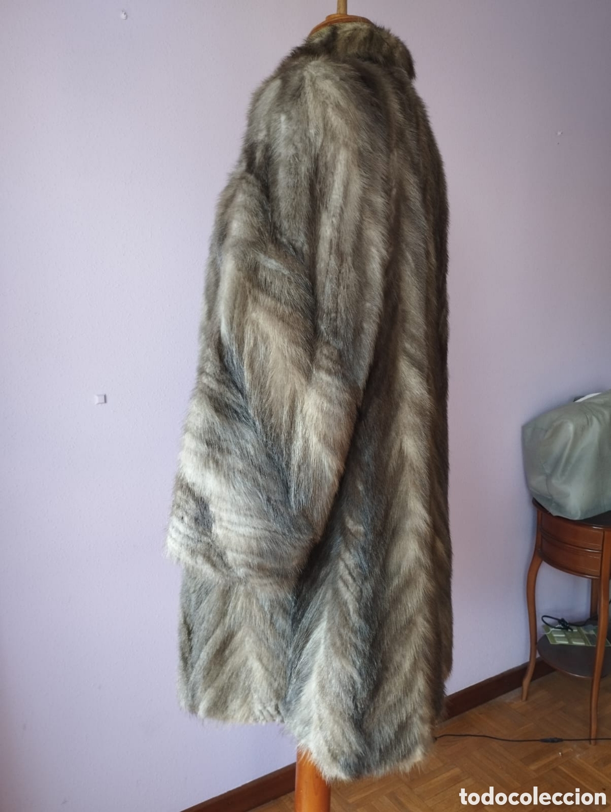 Vintage: Abrigo bison gris topo elegante - Foto 2
