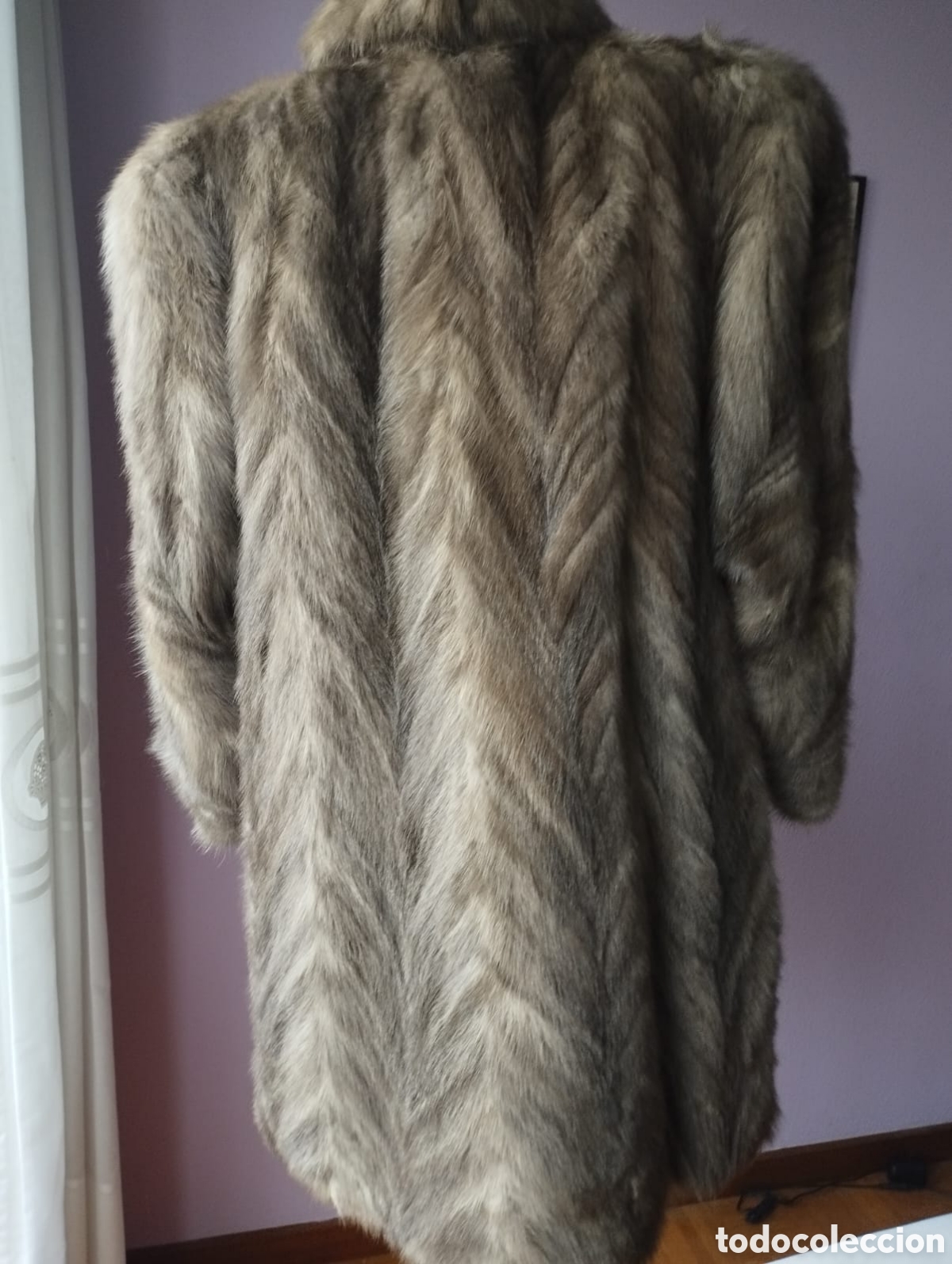 Vintage: Abrigo bison gris topo elegante - Foto 12