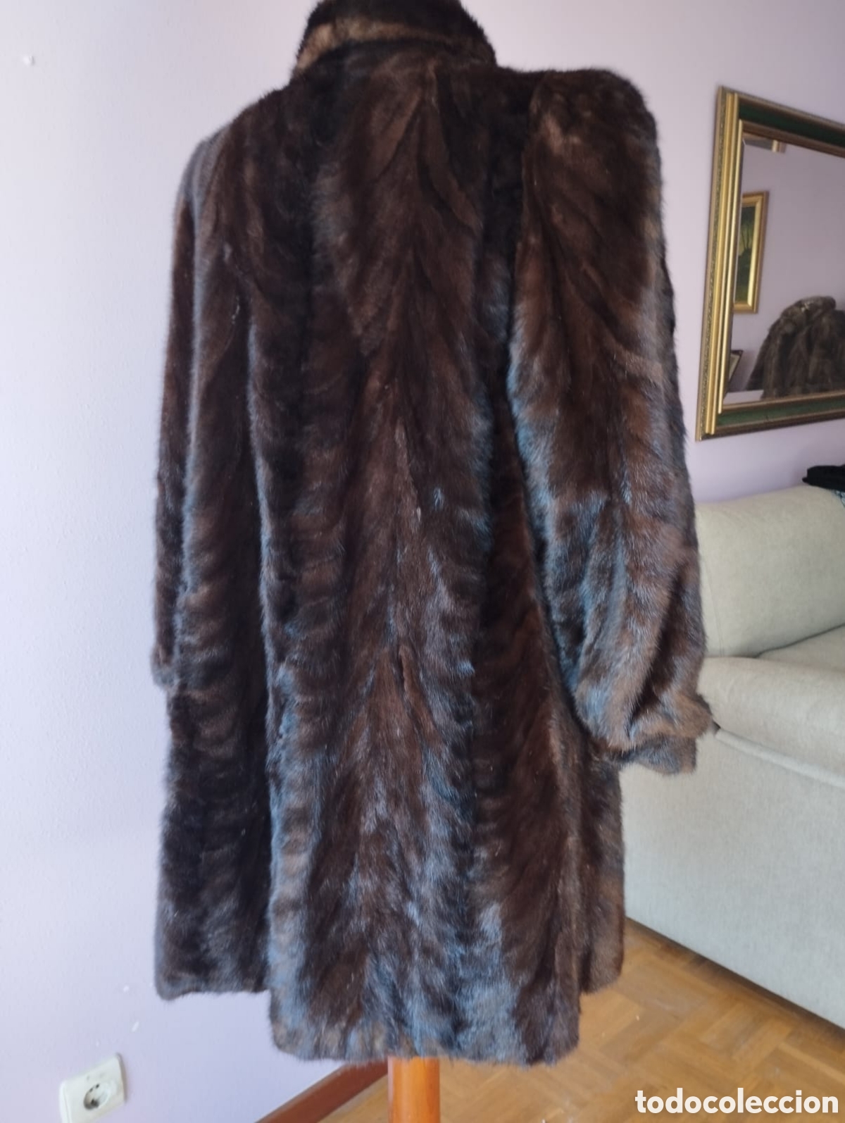 Vintage: Abrigo bison marron rojizo muy elegante - Foto 3