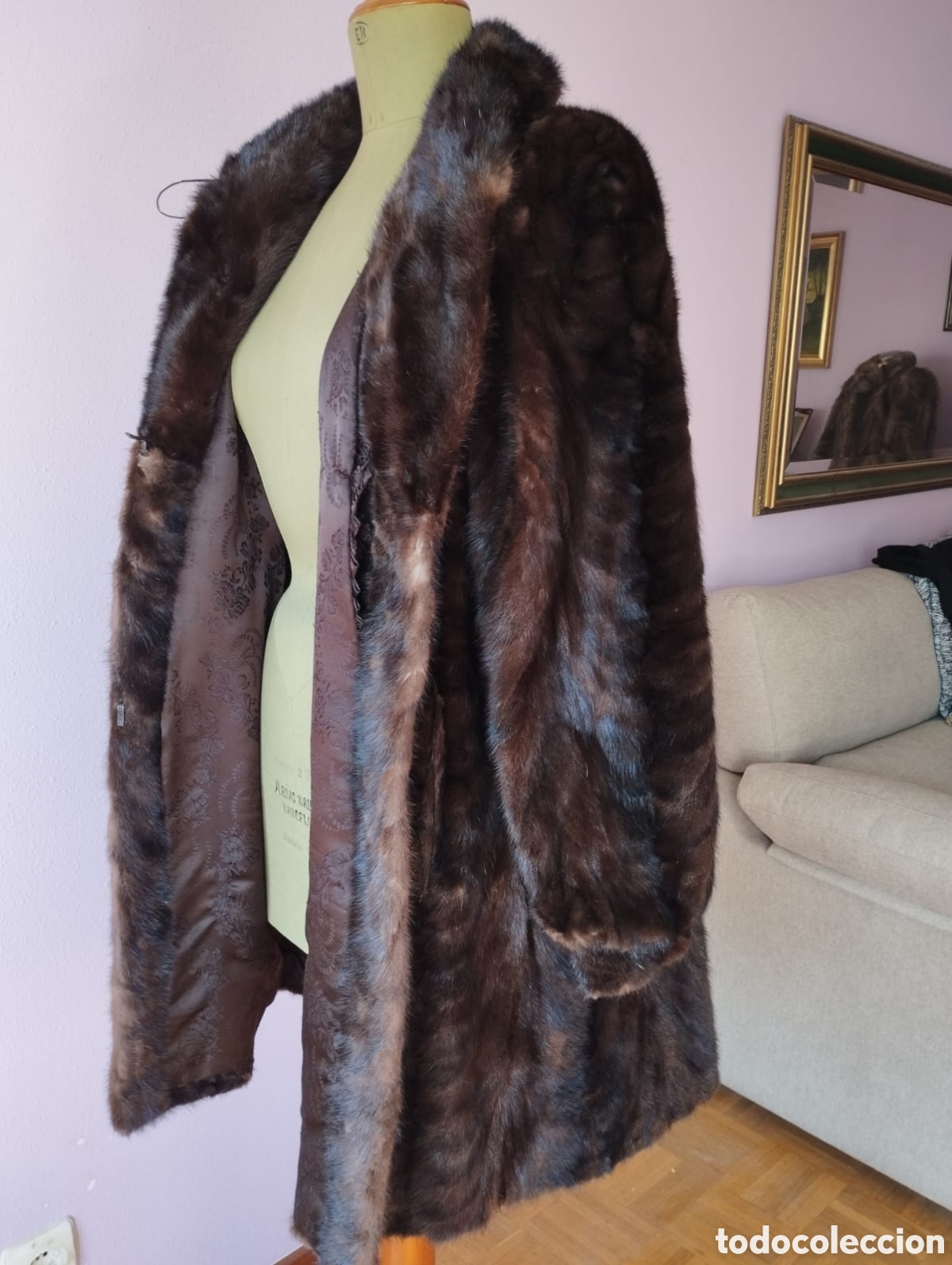 Vintage: Abrigo bison marron rojizo muy elegante - Foto 5