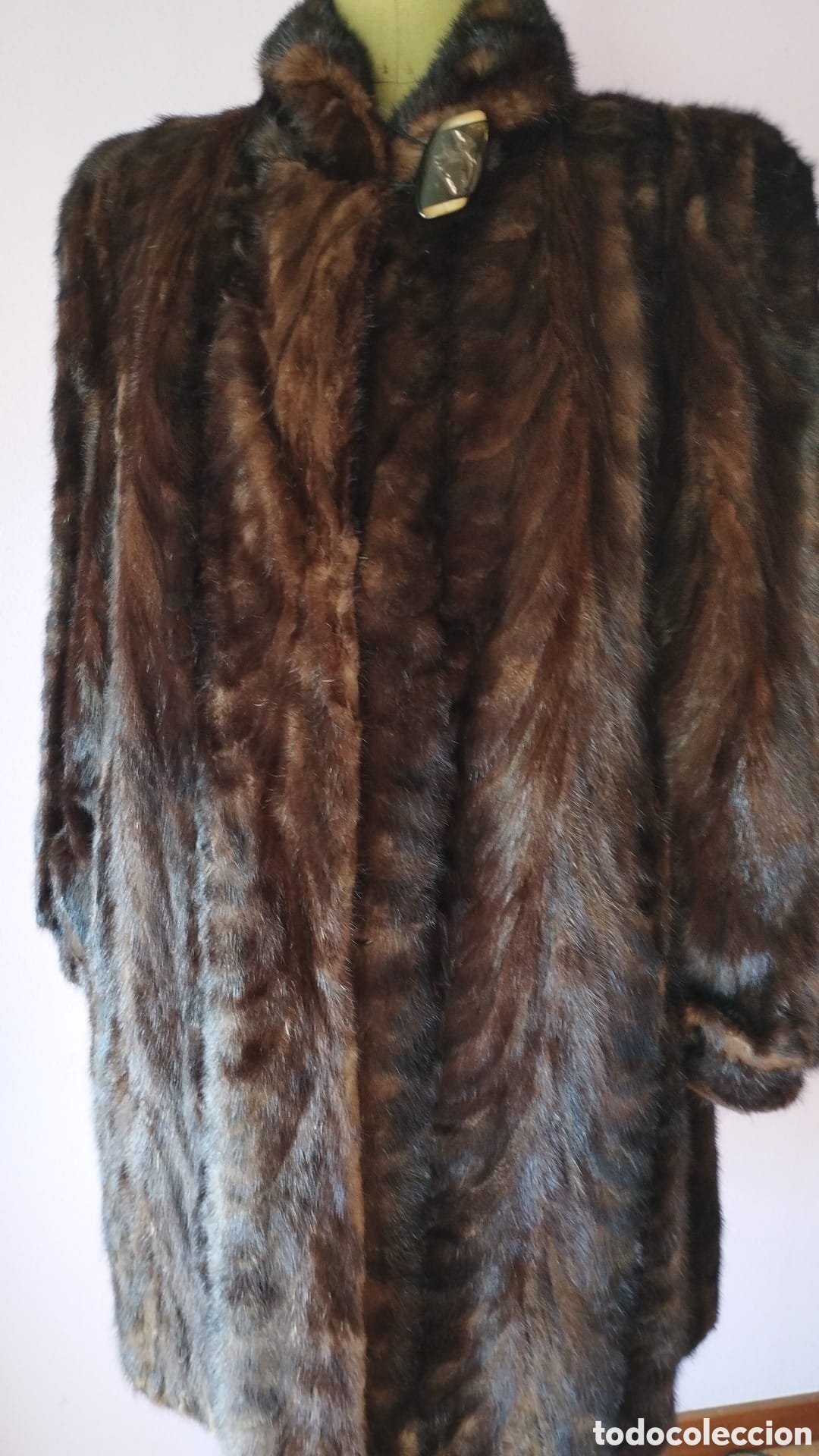 Vintage: Abrigo bison marron rojizo muy elegante - Foto 8