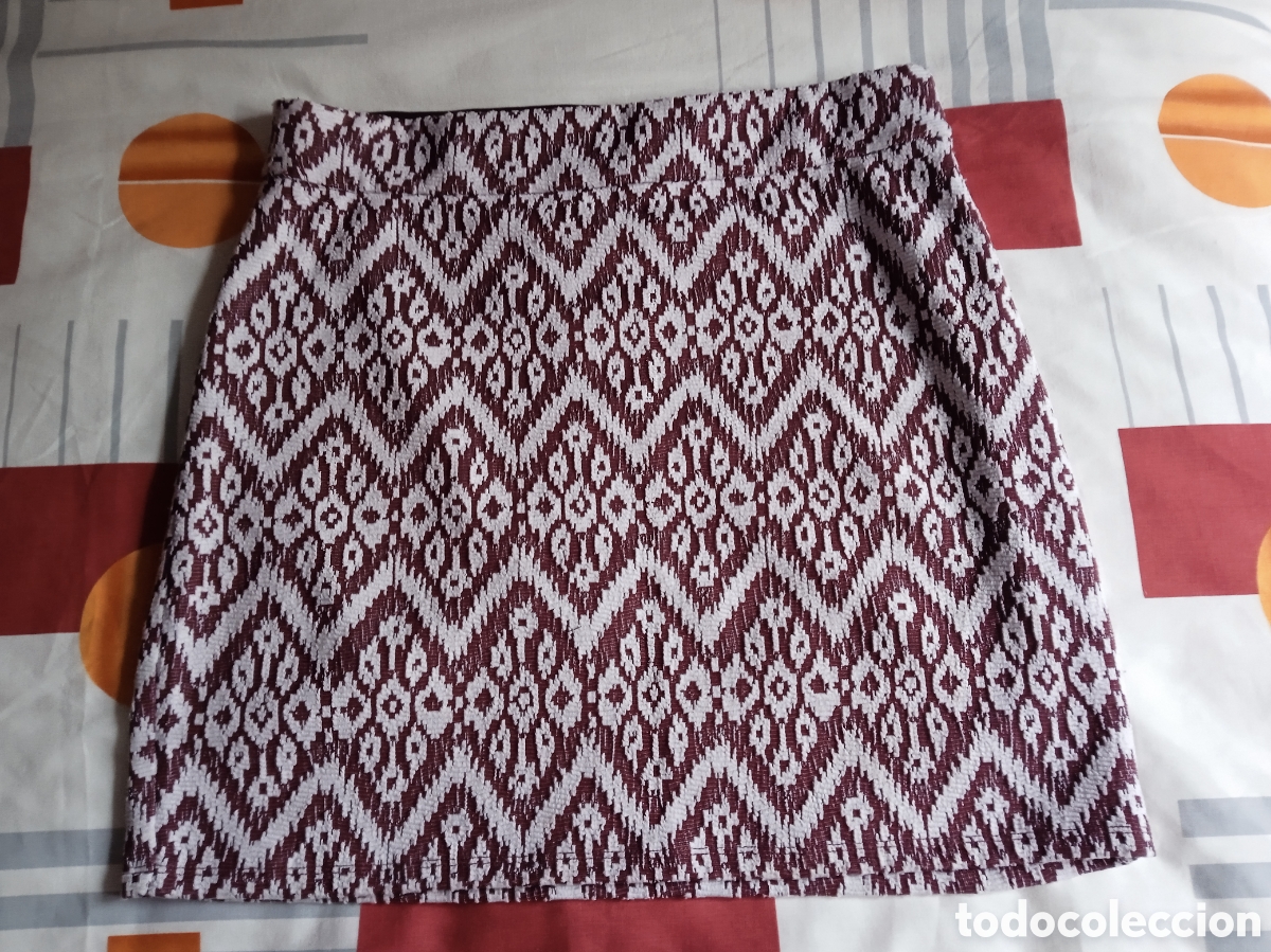 Vintage: Falda Mujer Esmara Talla L granate y blanco - Foto 3