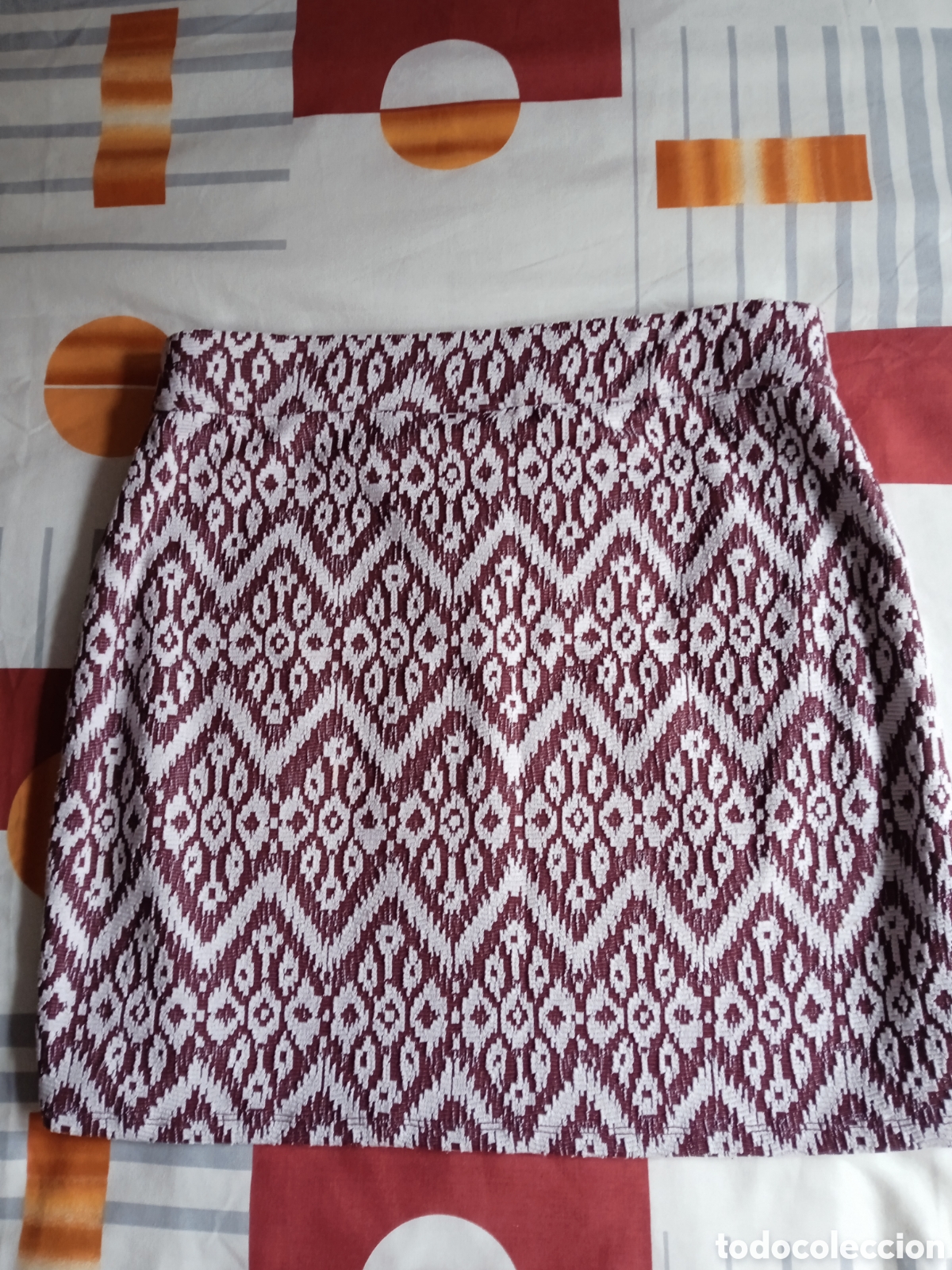 Vintage: Falda Mujer Esmara Talla L granate y blanco - Foto 5