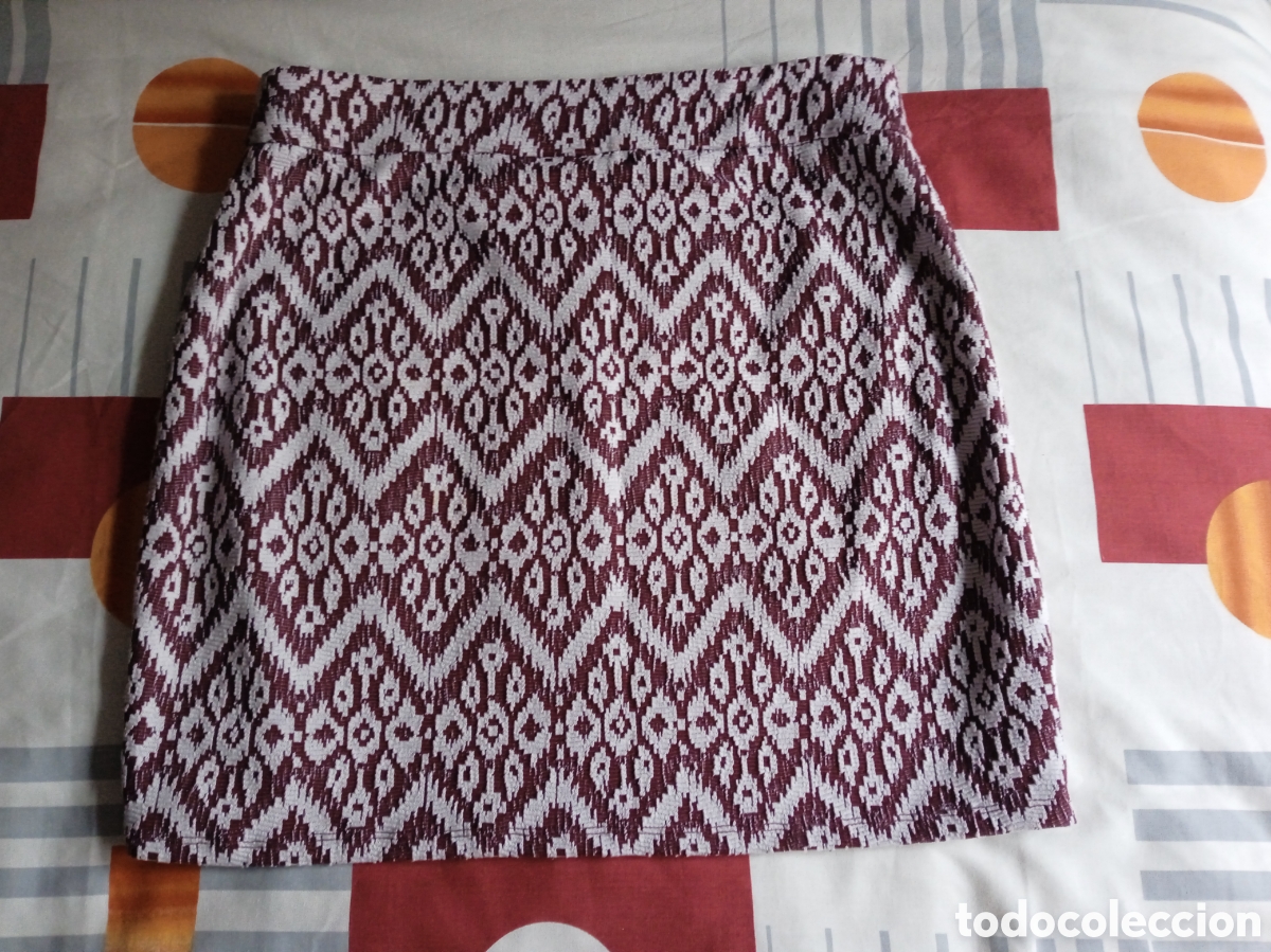 Vintage: Falda Mujer Esmara Talla L granate y blanco - Foto 6